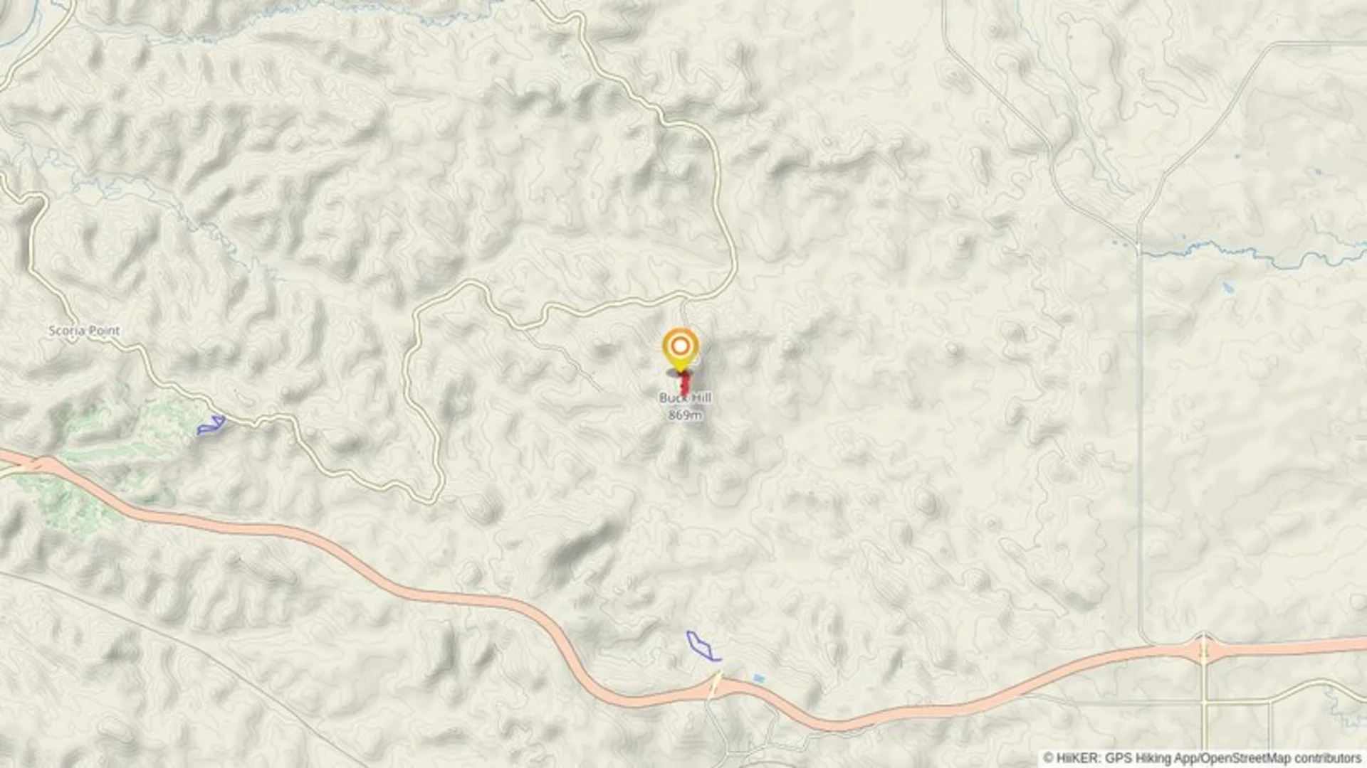 An image depicting the trail Buck Hill and its surrounding area.