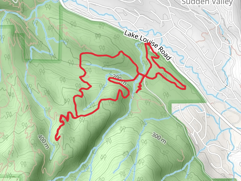 Rufus Creek, Waterfall, Baneberry and Leila June Loop Trail