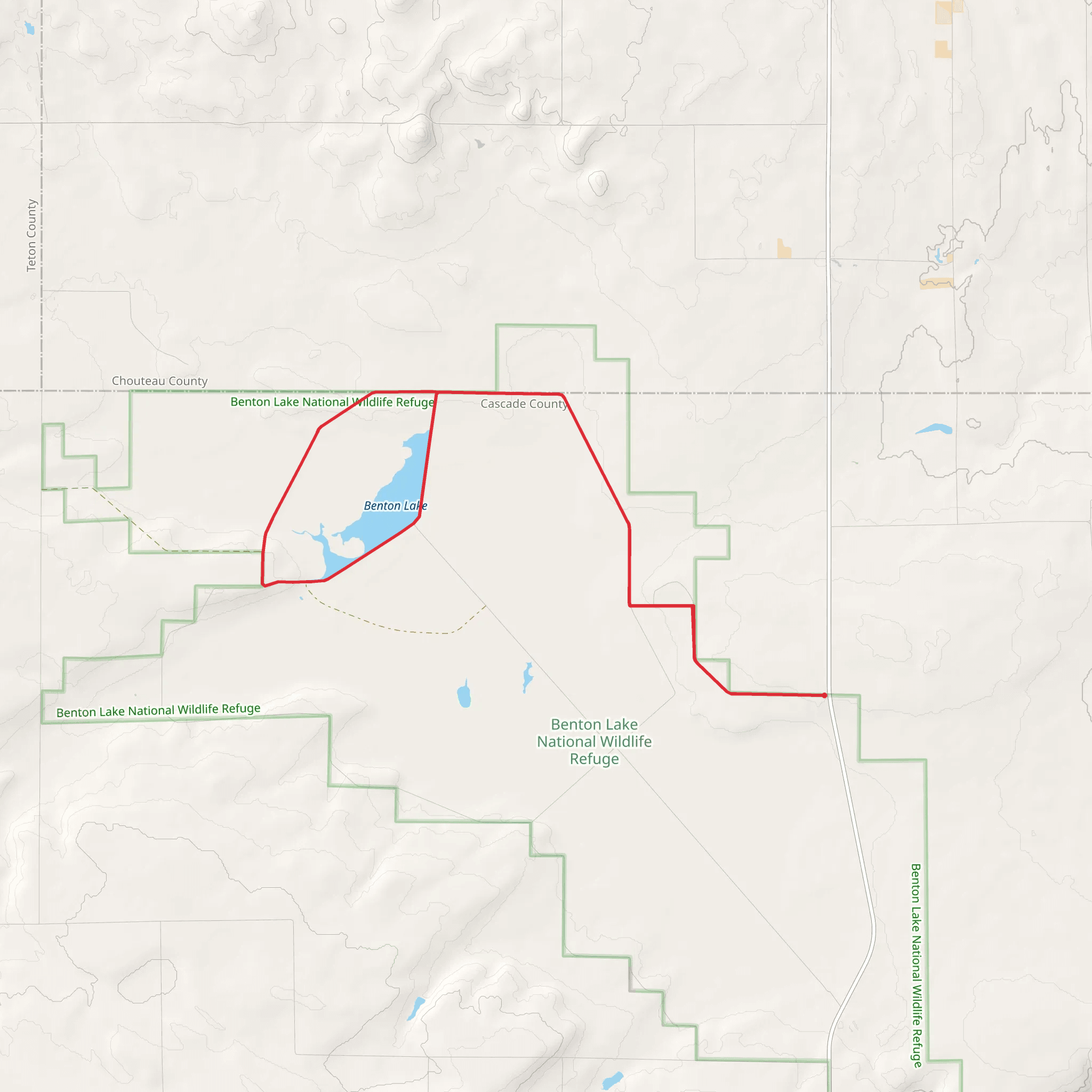 Benton Lake Loop mobile static map