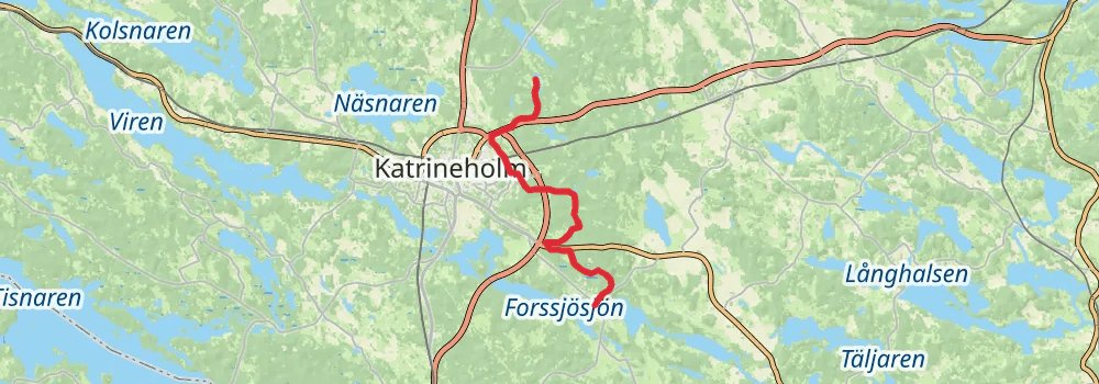 Sörmlandsleden Trail stage 15 Map