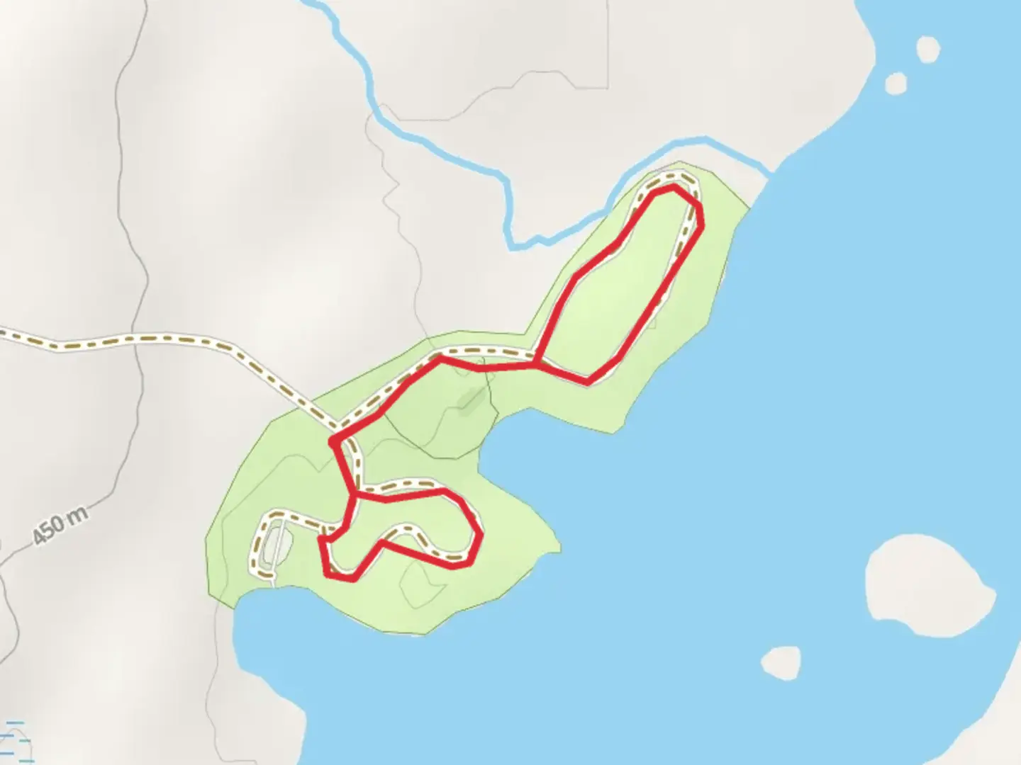 An image depicting the trail Campground Road - Birch Lake and its surrounding area.