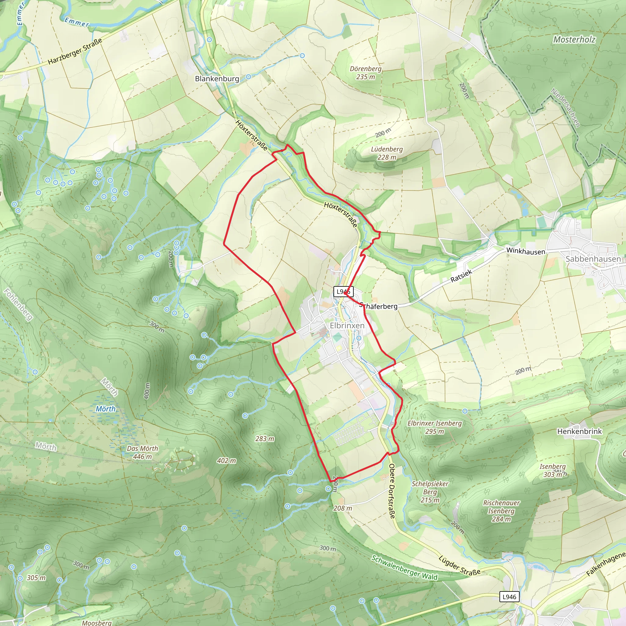 Rundweg um Elbrinxen mobile static map