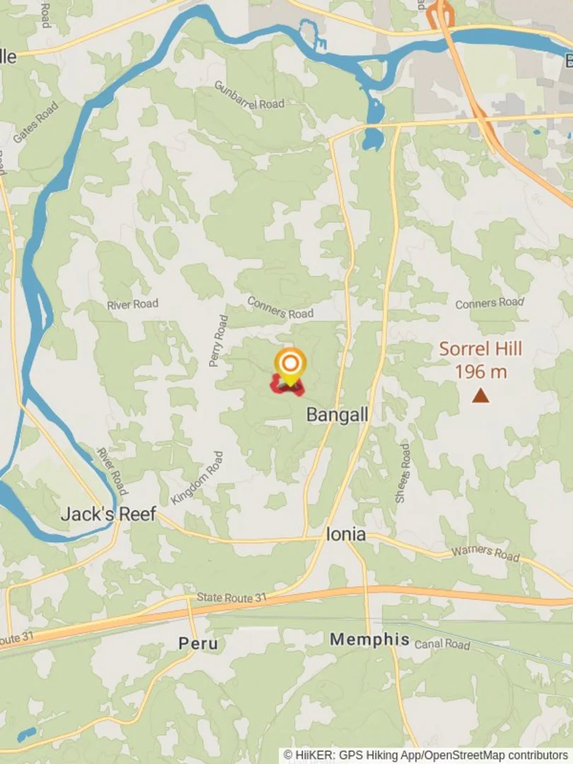 An image depicting the trail Whiskey Hollow Road Loop and its surrounding area.