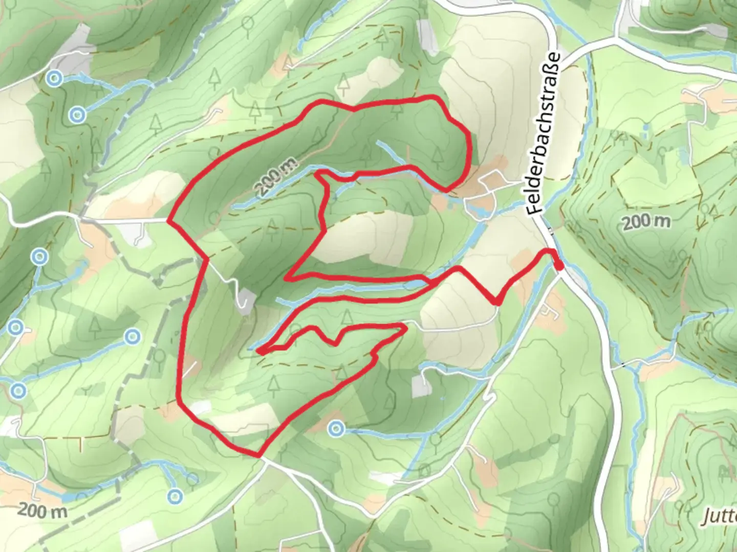 An image depicting the trail Wünnerhof Rundweg and its surrounding area.