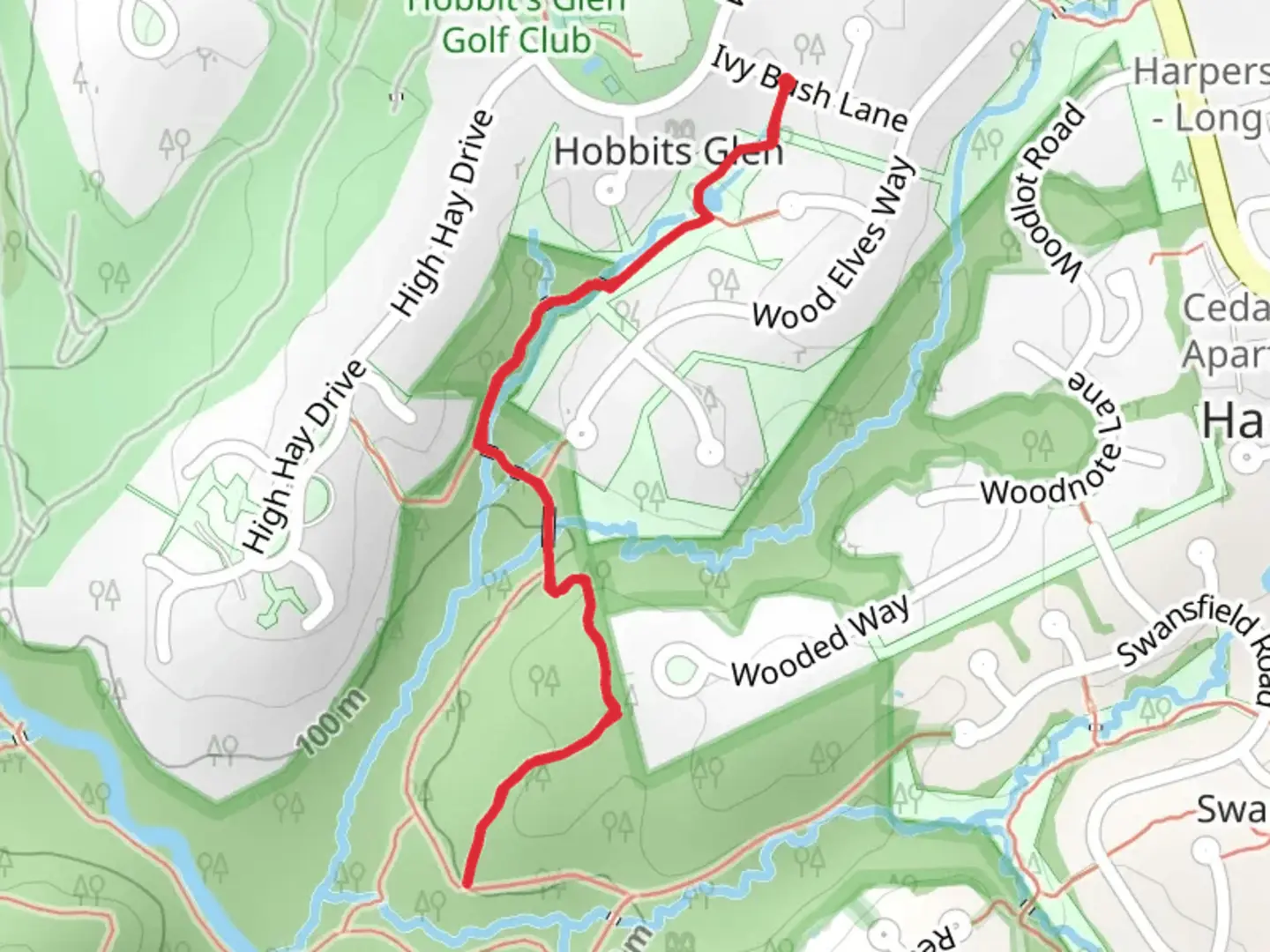 An image depicting the trail Ivy Bush Lake Walk and its surrounding area.