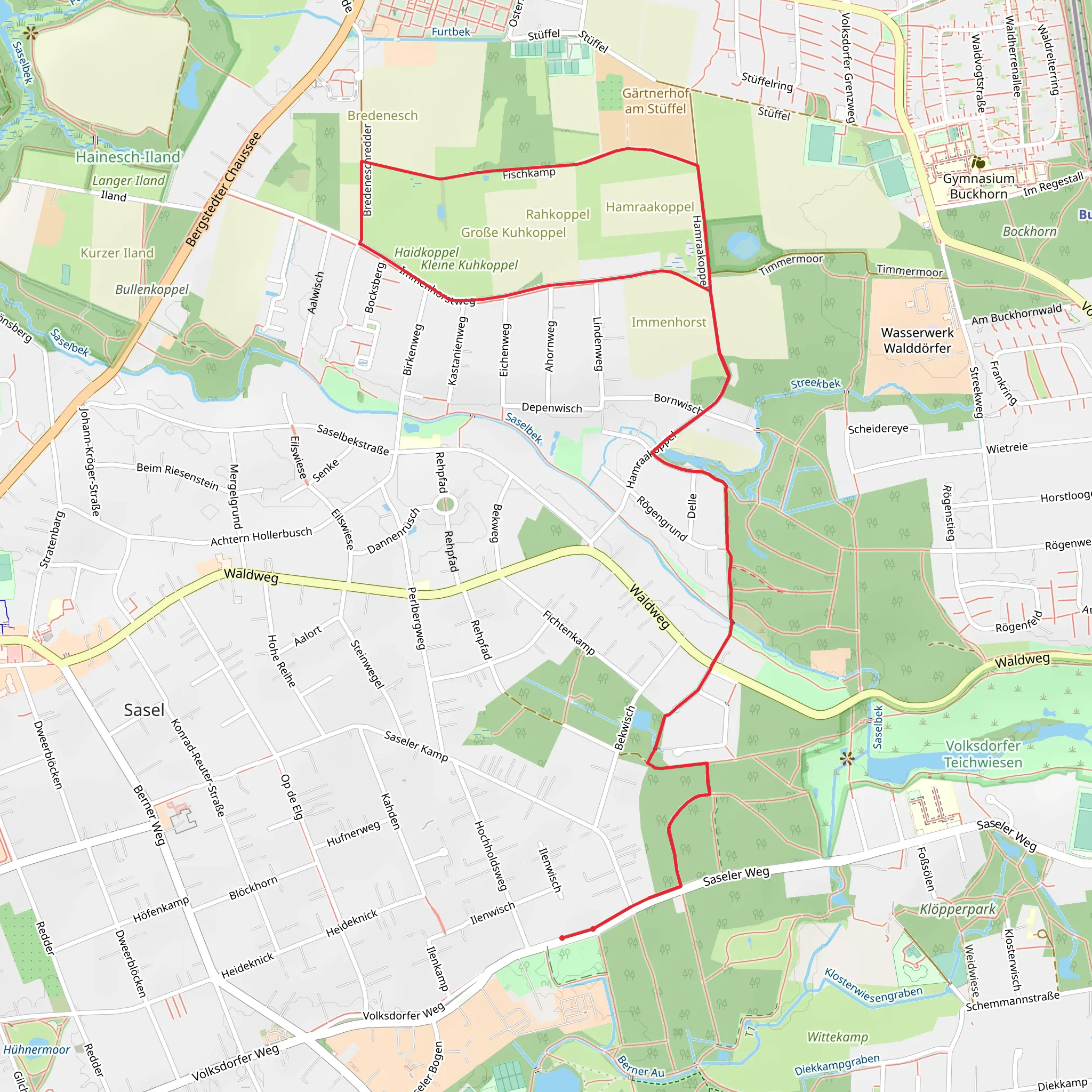 Bredeneschredder and Fischkamp Loop mobile static map