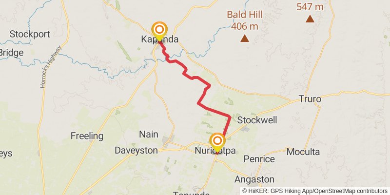 Mawson Trail stage 6 Map