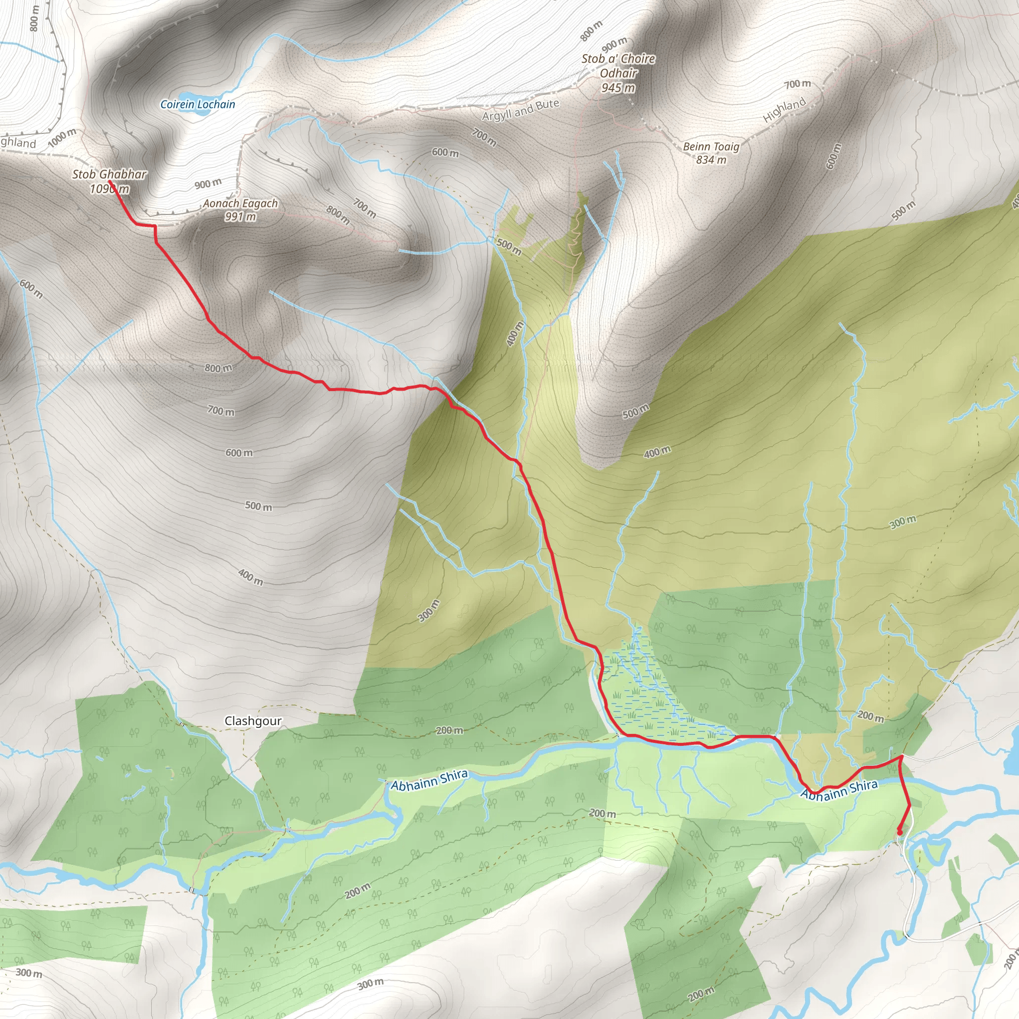 Stob Ghabhar mobile static map
