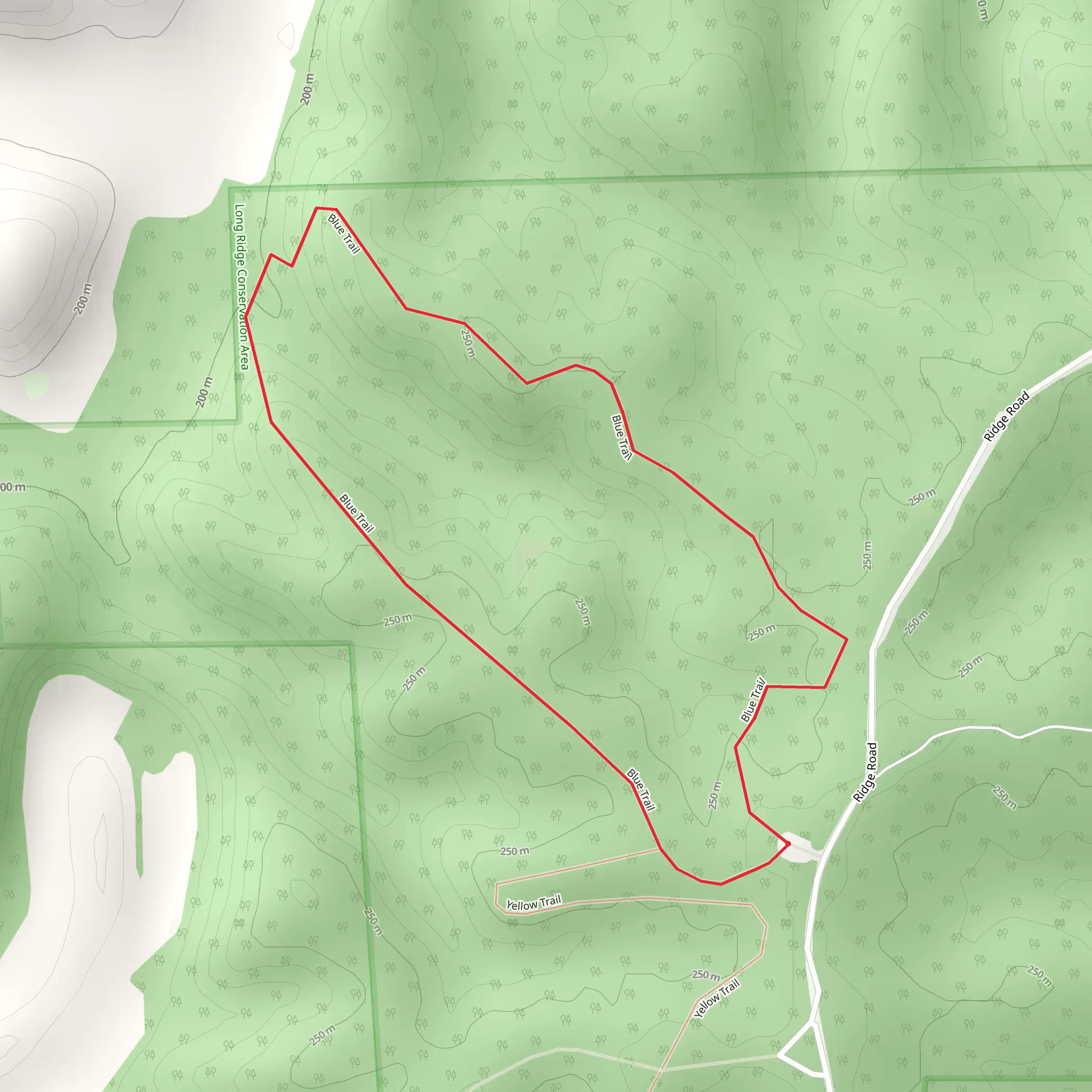 Blue Loop Trail - Ridge Road mobile static map