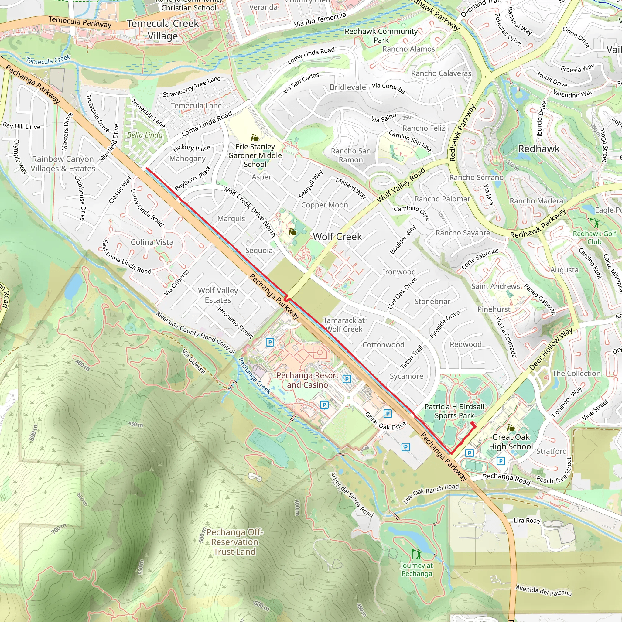 Patricia H Birdsall Sports Park mobile static map