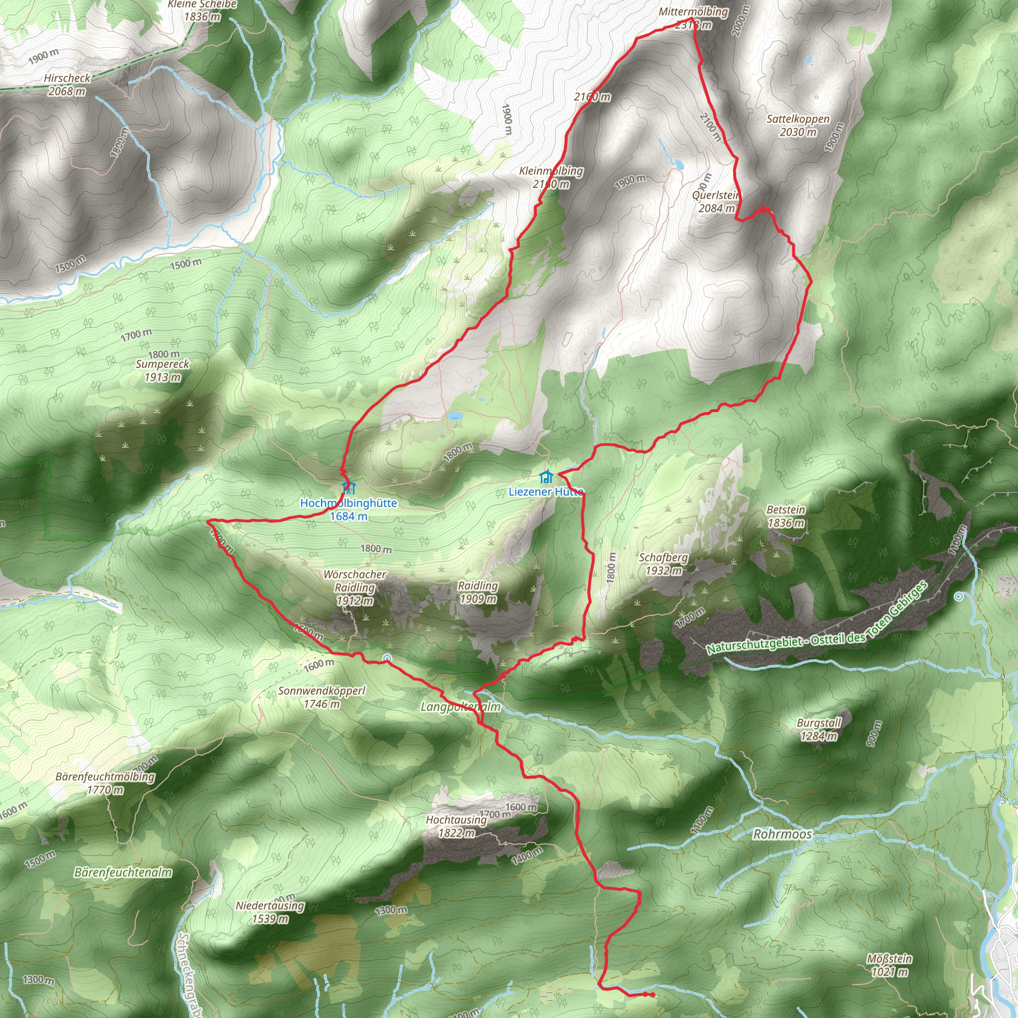 Hochmölbing Peak mobile static map
