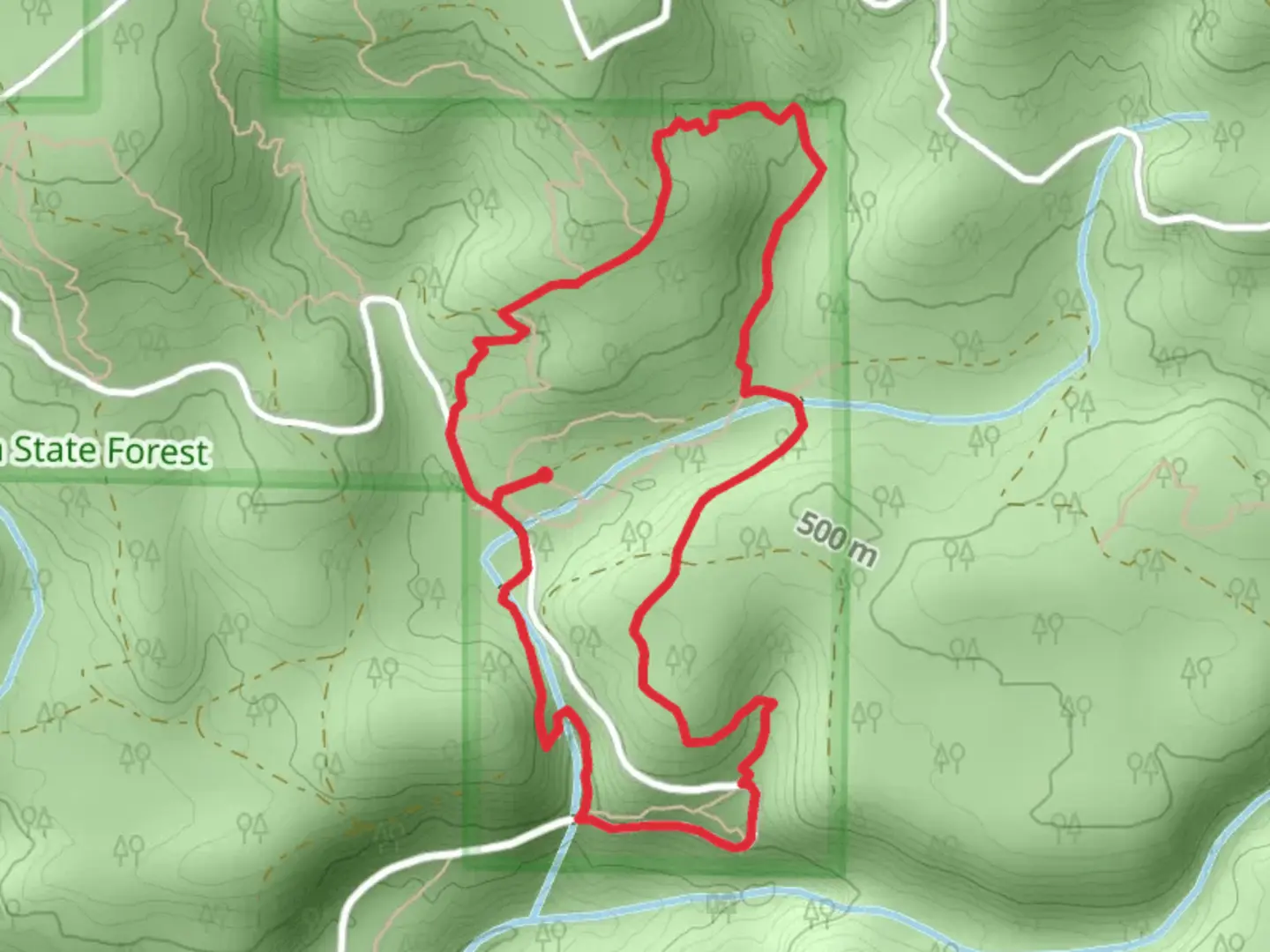 An image depicting the trail Shellburg Creek Loop Trail and its surrounding area.