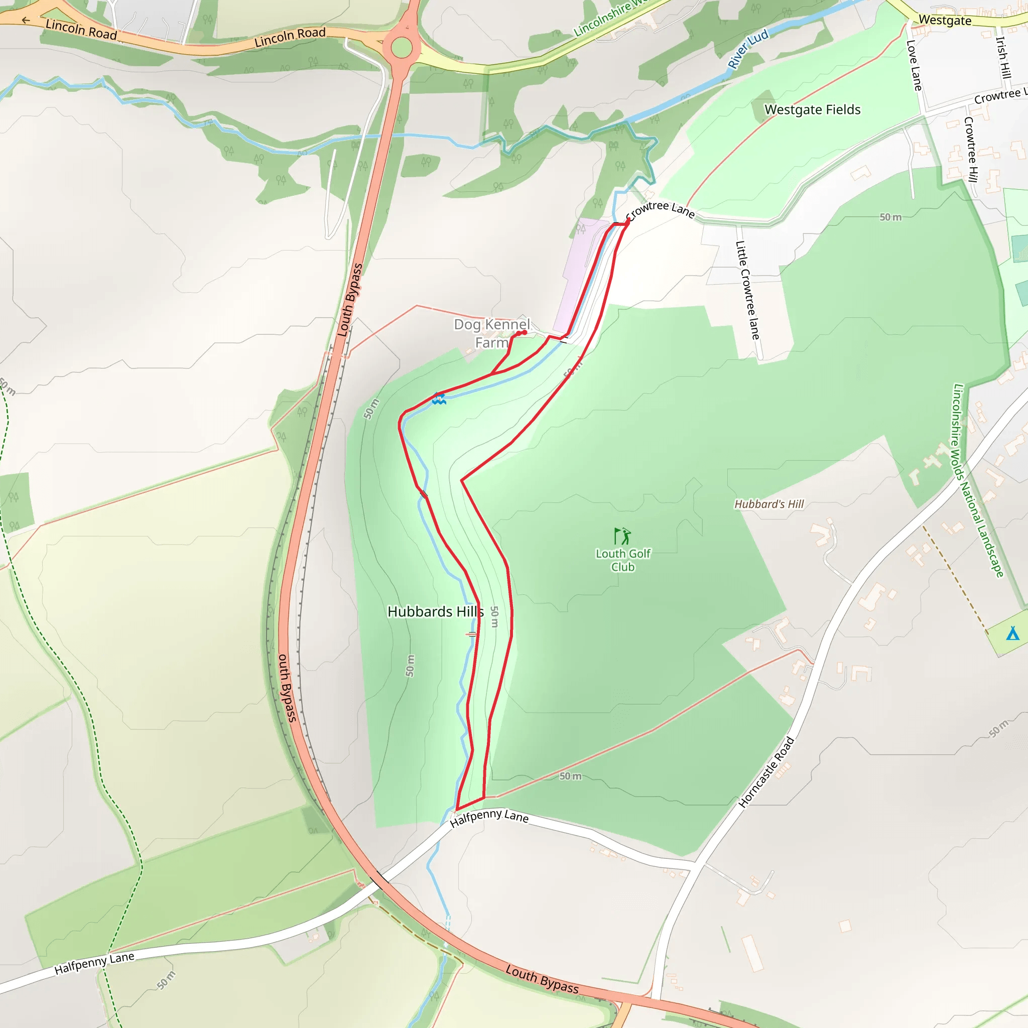 Hubbard's Hills Loop mobile static map
