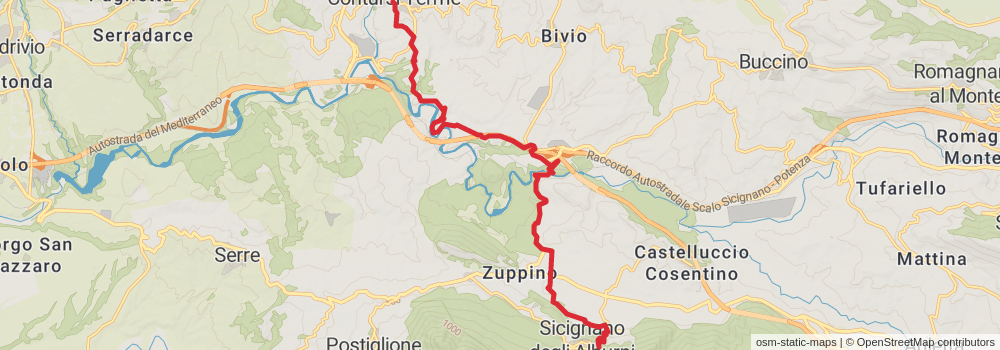 Sentiero Italia - Calabria Section stage 17 Map