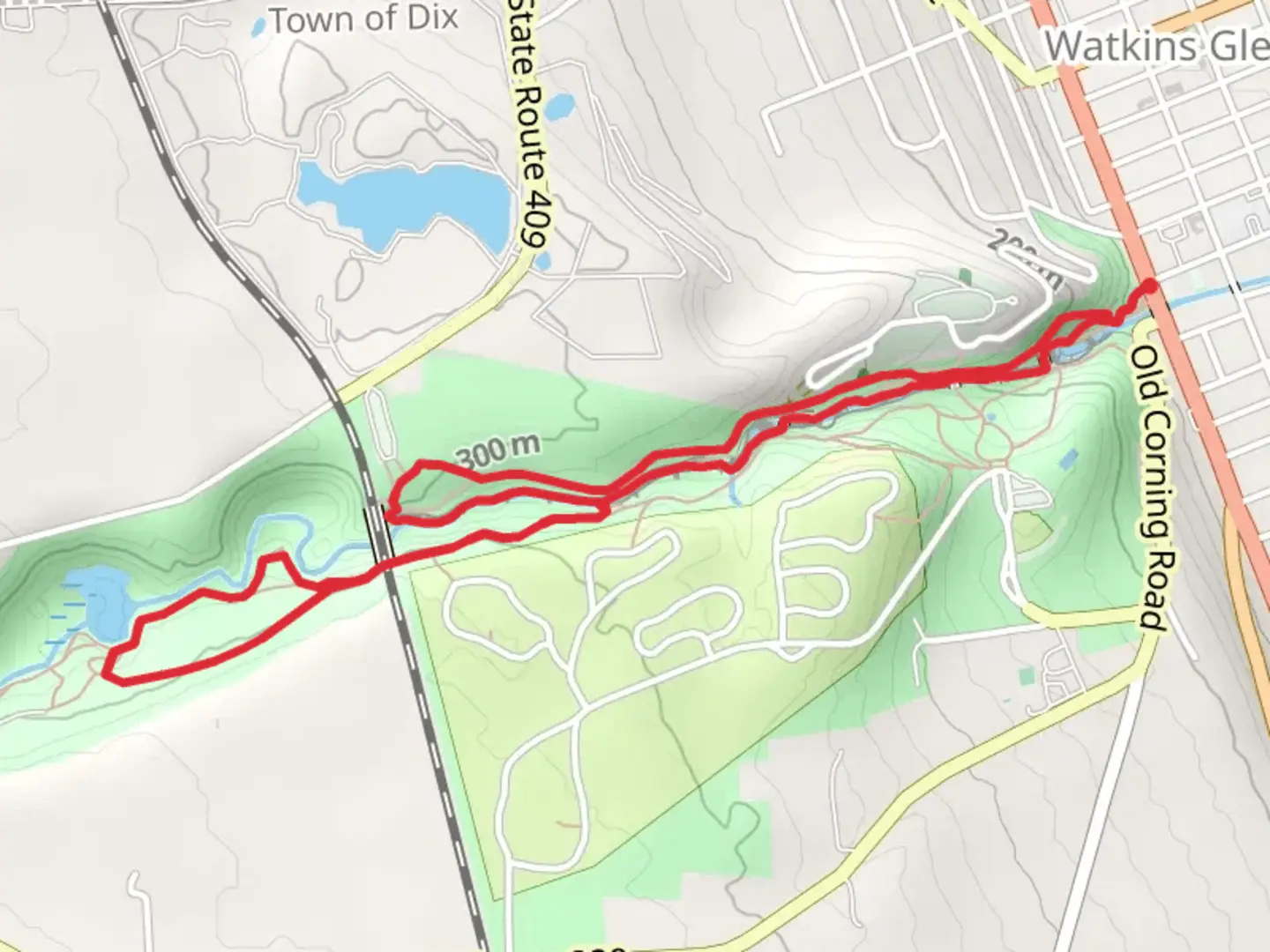 An image depicting the trail Glen Creek and Gorge Loop Trail and its surrounding area.