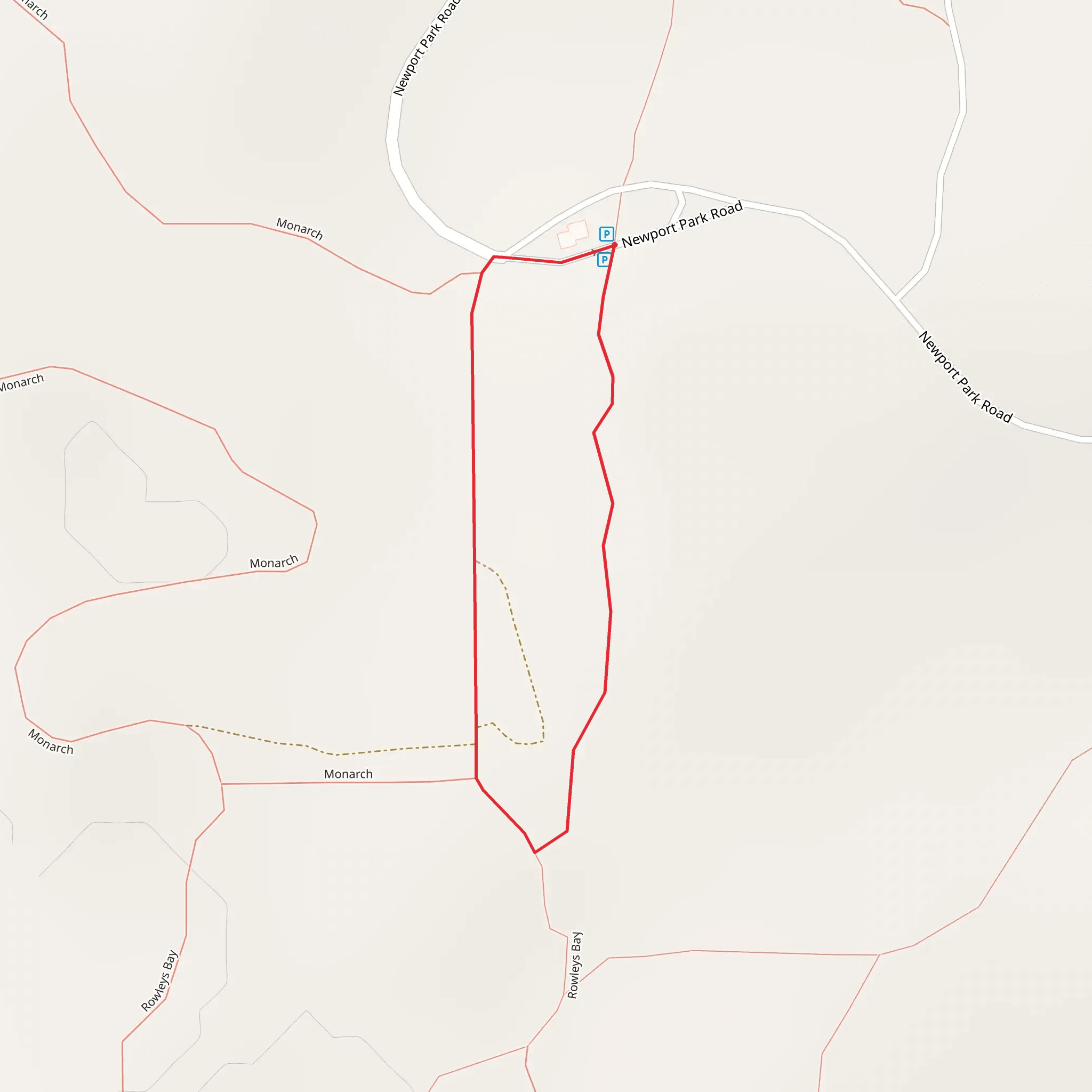 Newport Park Road Loop mobile static map