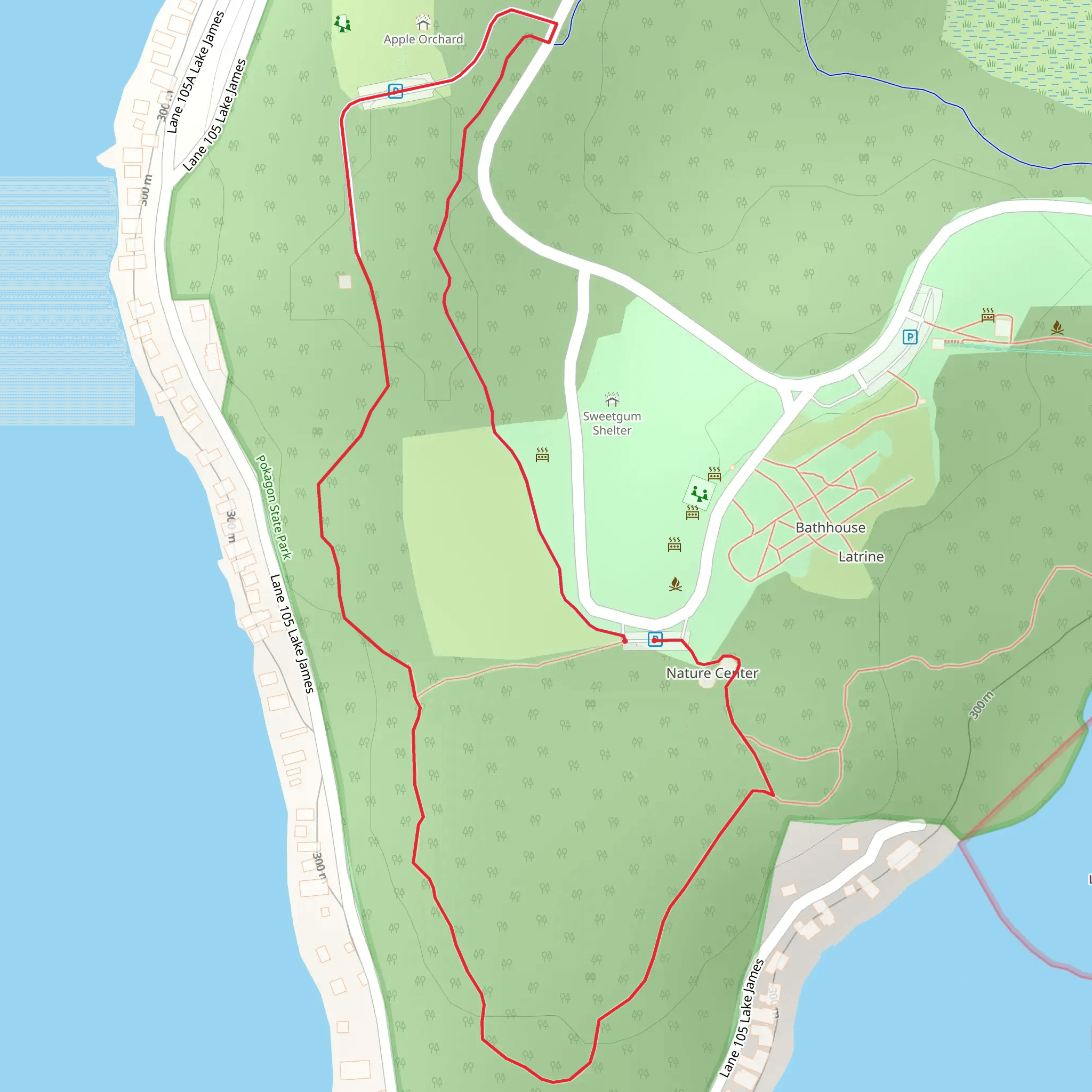 Trail 1 and Hell's Point Challenge Loop mobile static map