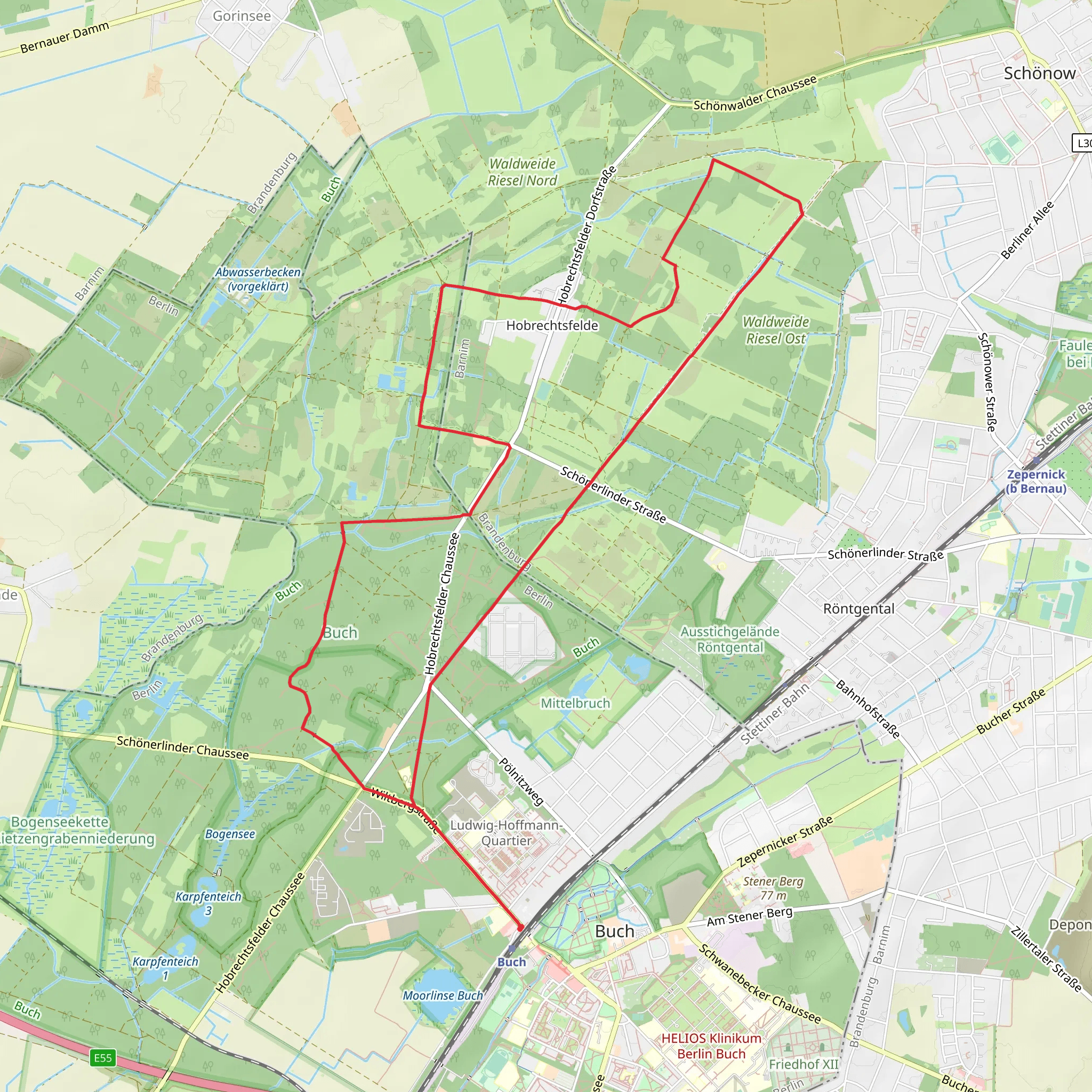 Buch Loop mobile static map