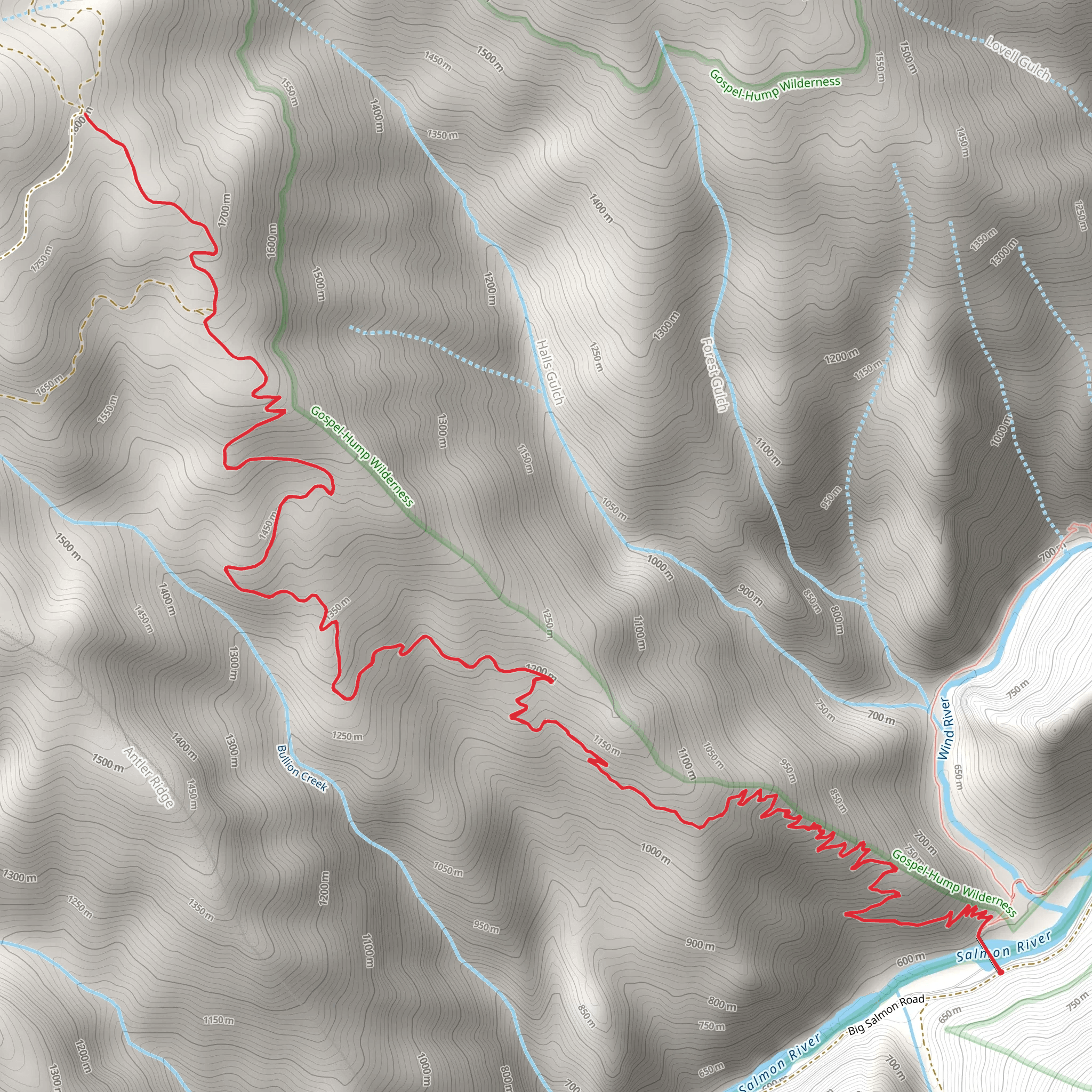 Centennial Trail Out and back mobile static map