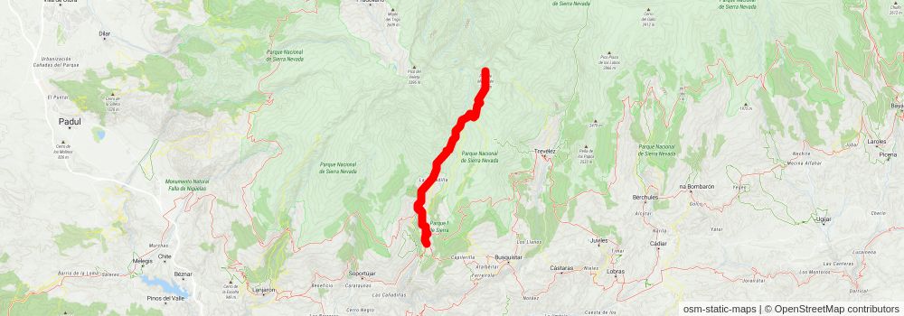 GR 7 - Andalucia stage 32 Map