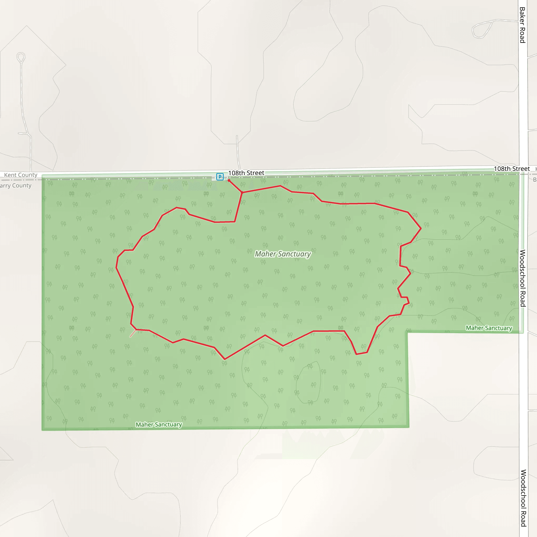 Maher Sanctuary Loop mobile static map