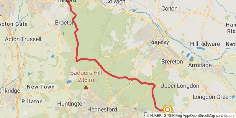 Two Saints Way stage 7 Map