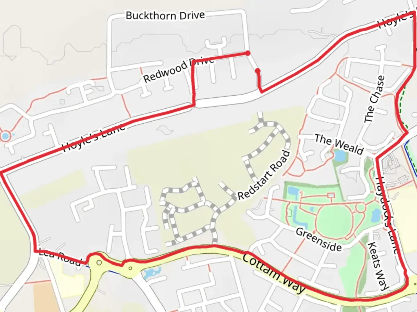 An image depicting the trail Cottom Way Arches and Kings Maze Loop and its surrounding area.