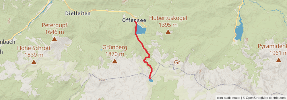 Rinnerhütte - Lake Wildensee in Ebensee stage 2 Map