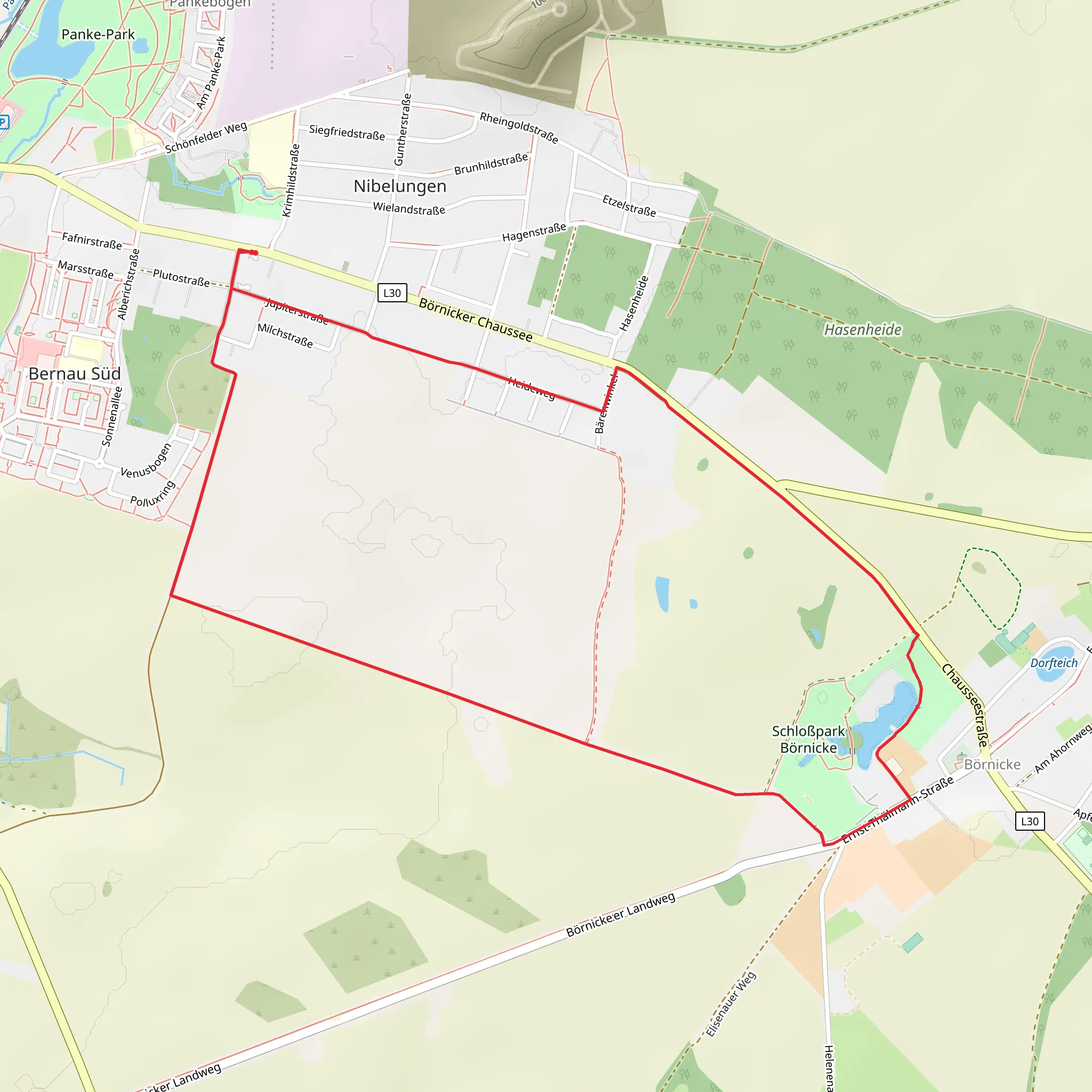 Schloß Börnicke Loop mobile static map