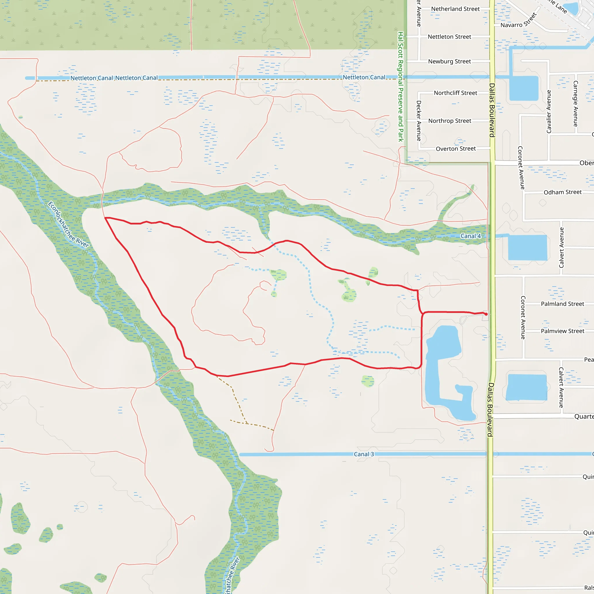 White Blaze Loop Trail mobile static map