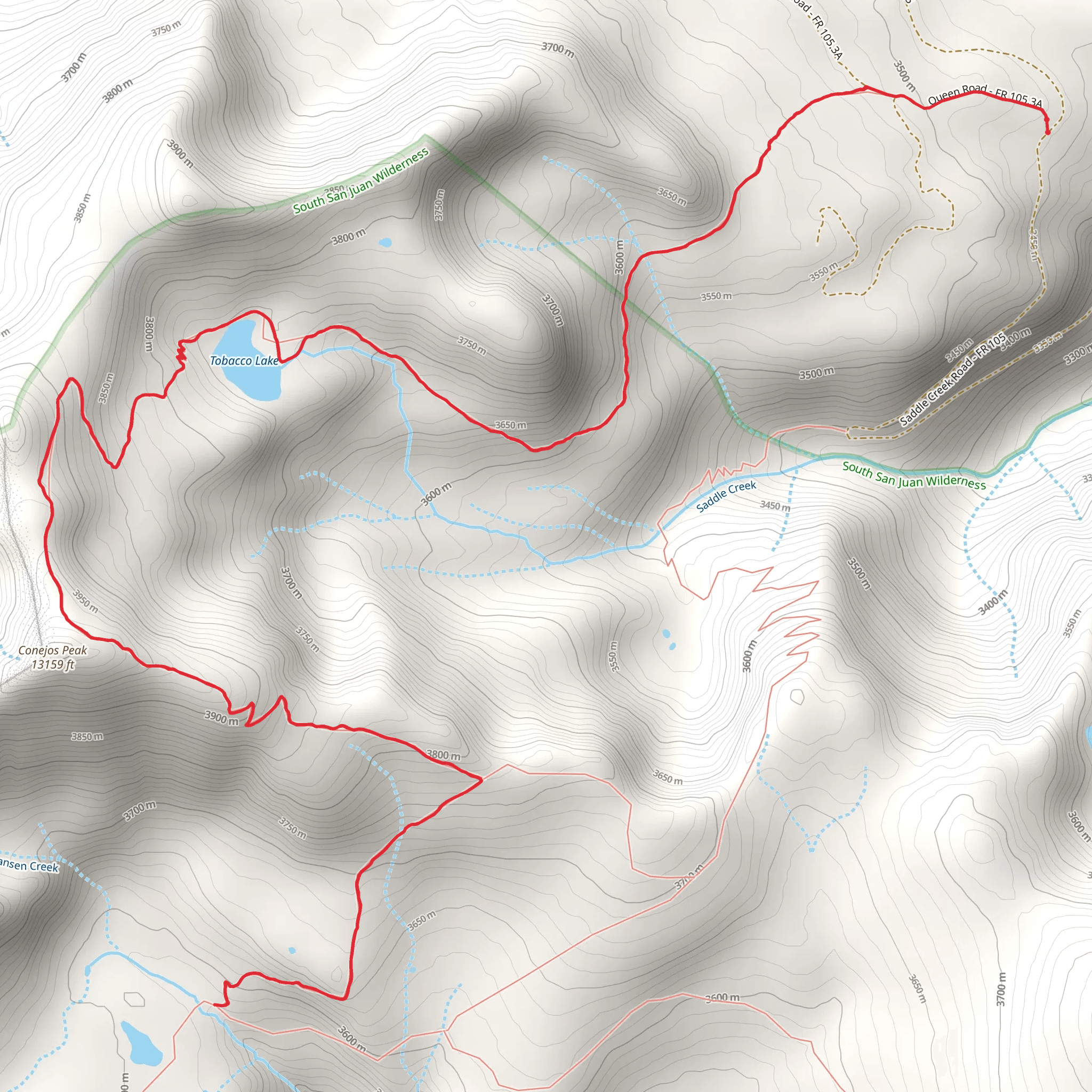 Tobacco Lake Trail mobile static map