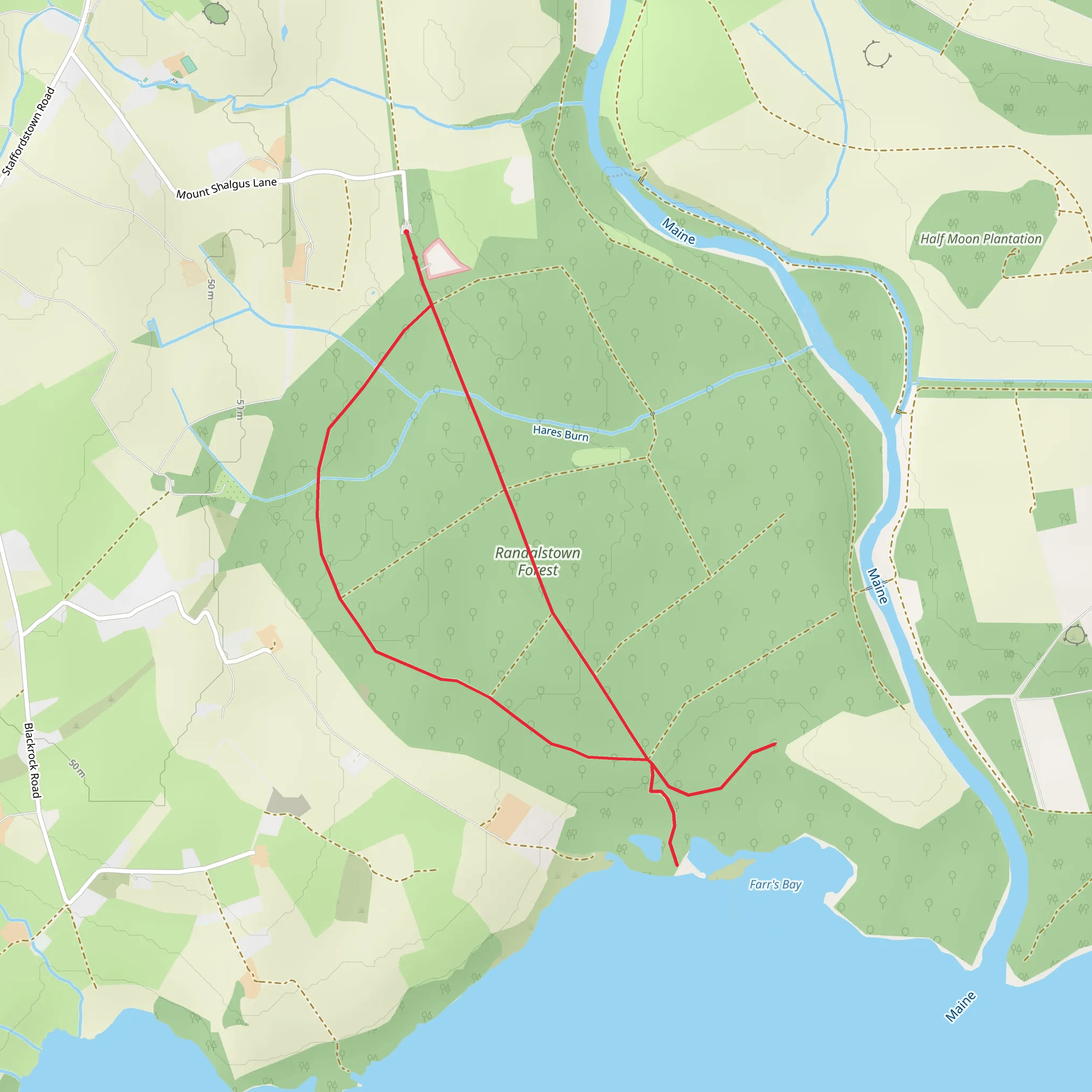 Randalstown Forest mobile static map