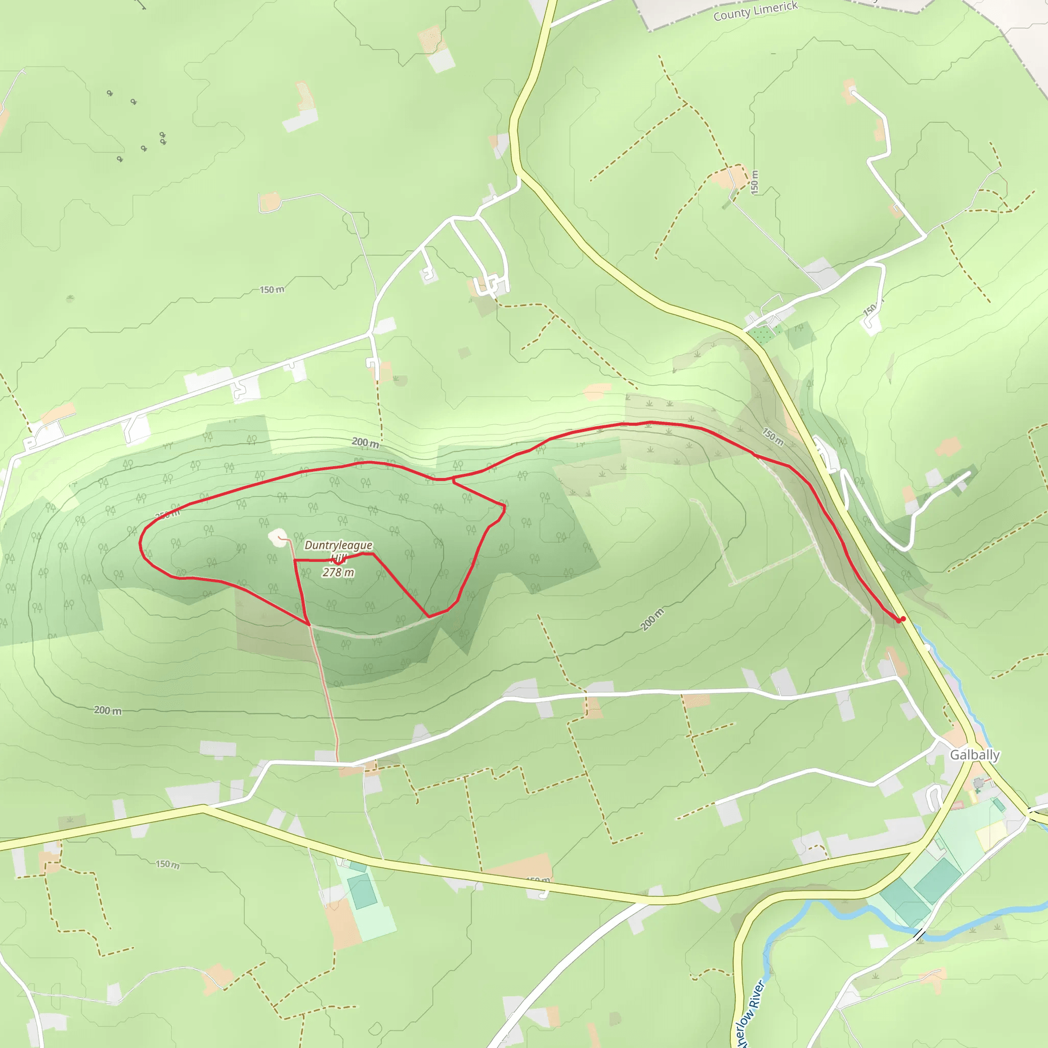 Darby's Bed Loop mobile static map