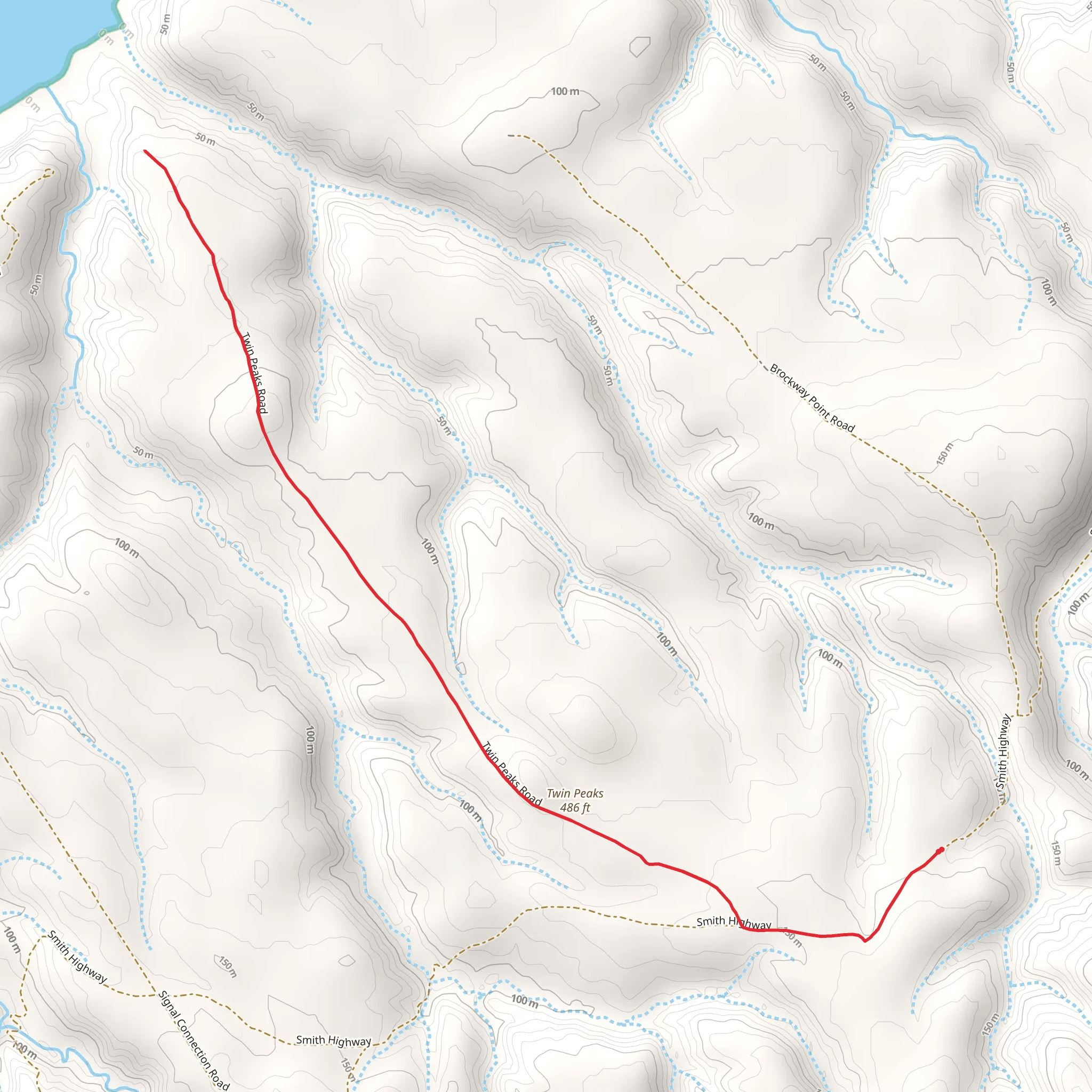 Twin Peaks Trail mobile static map
