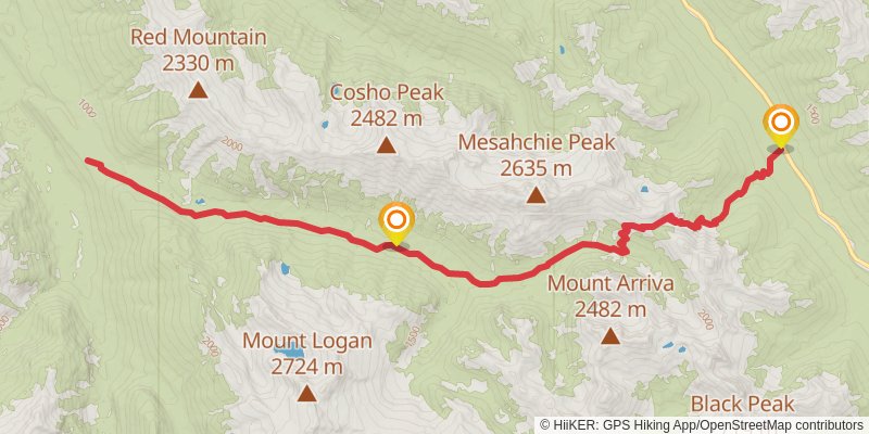 Fisher Creek via Easy Pass Trail stage 3 Map