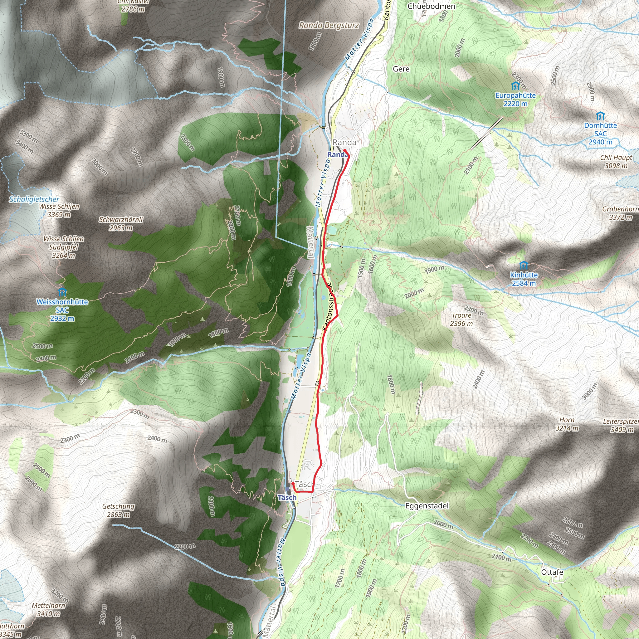 Täsch-Randa - Nr 131 mobile static map