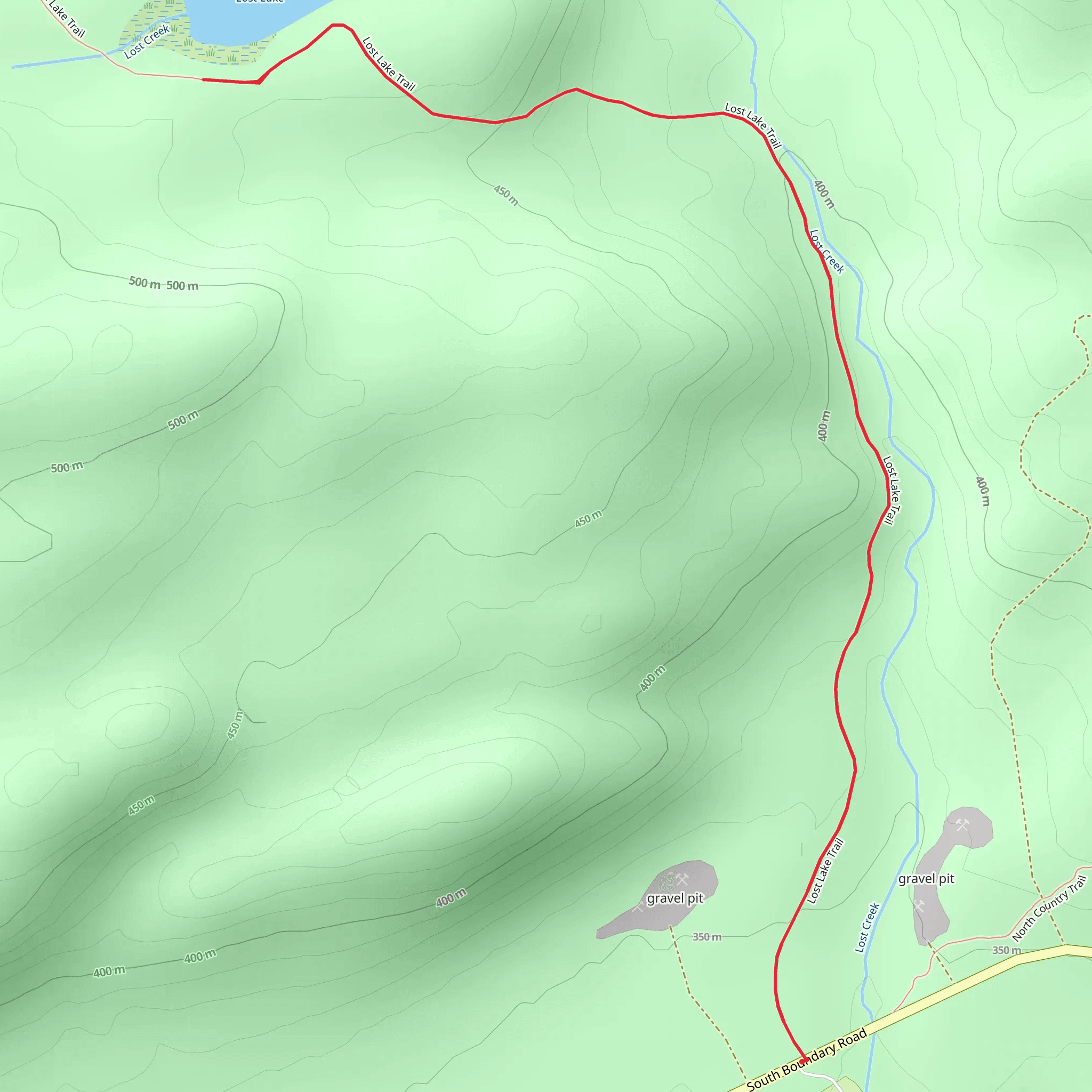 Lost Lake Trail mobile static map