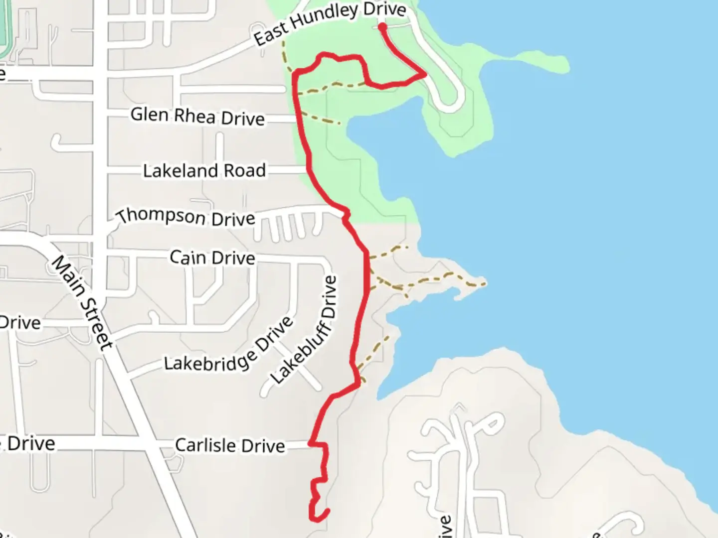 An image depicting the trail Willow Grove Park Trail and its surrounding area.