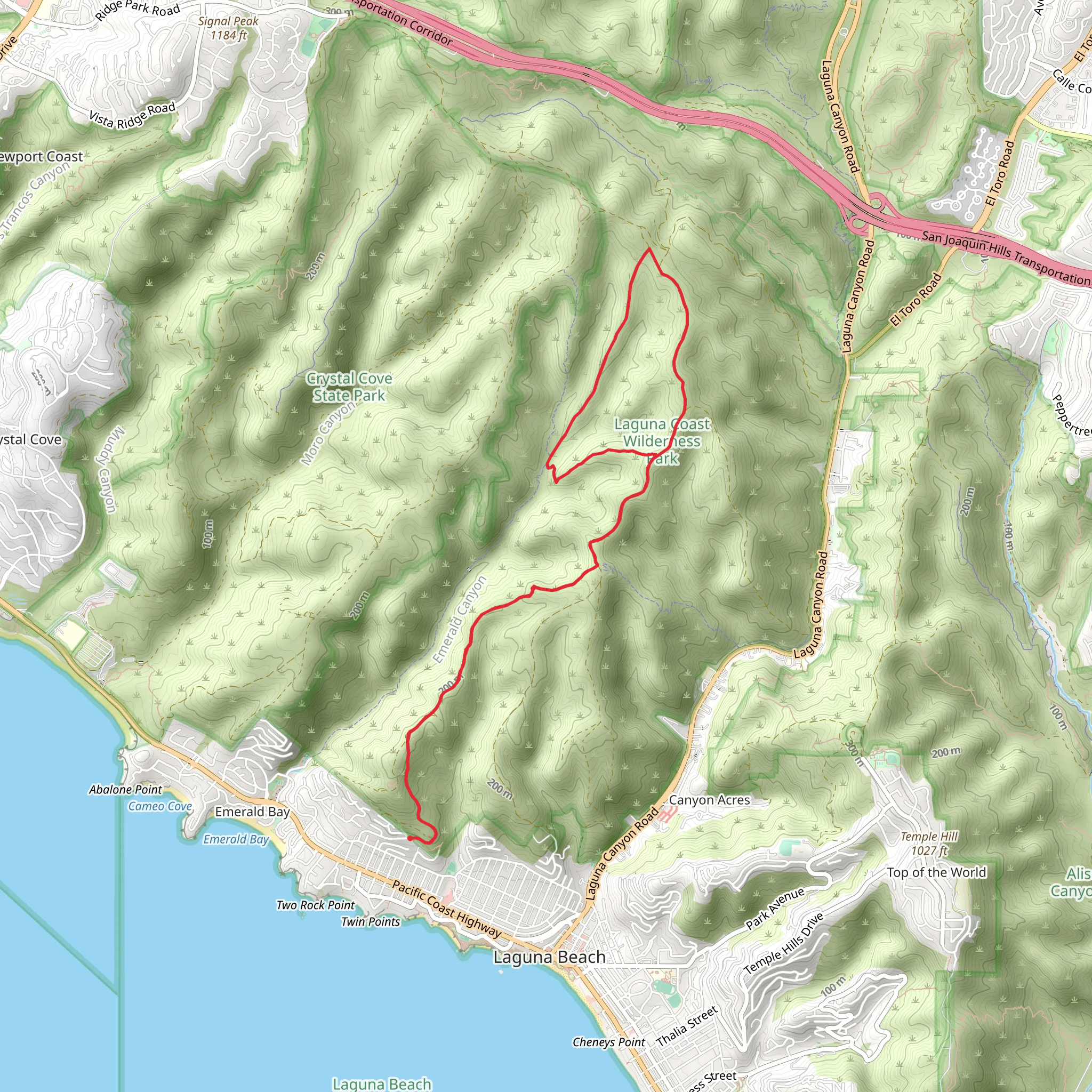 Bommer Ridge Loop mobile static map