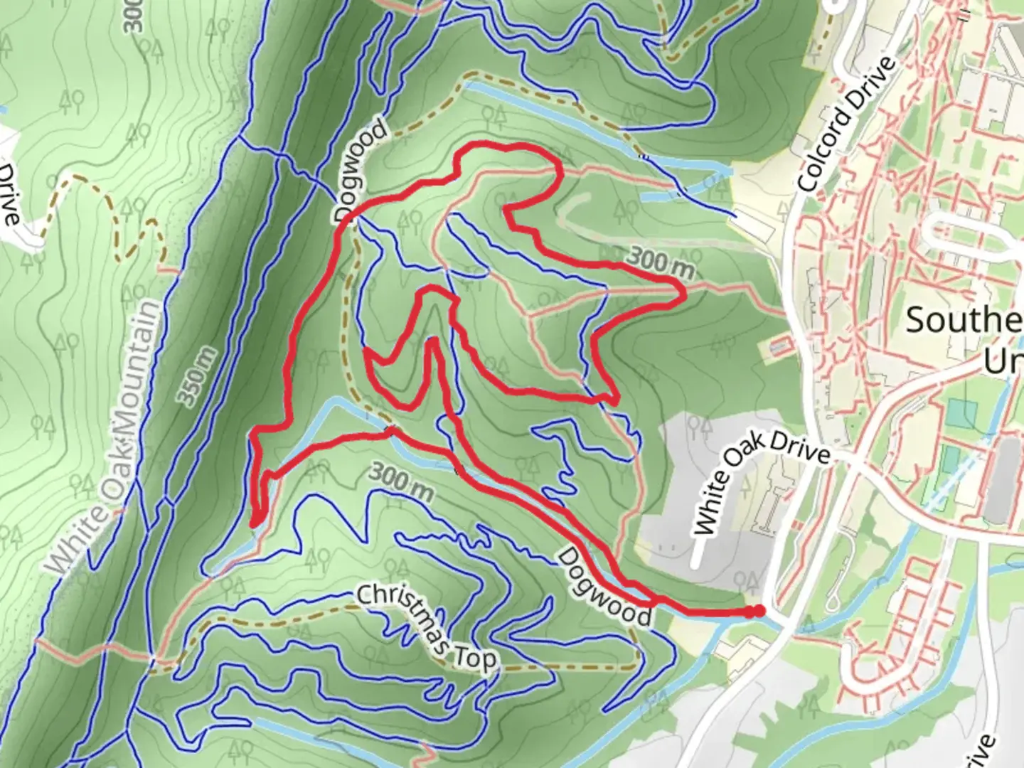 An image depicting the trail Coyote and Rolling Green Loop and its surrounding area.
