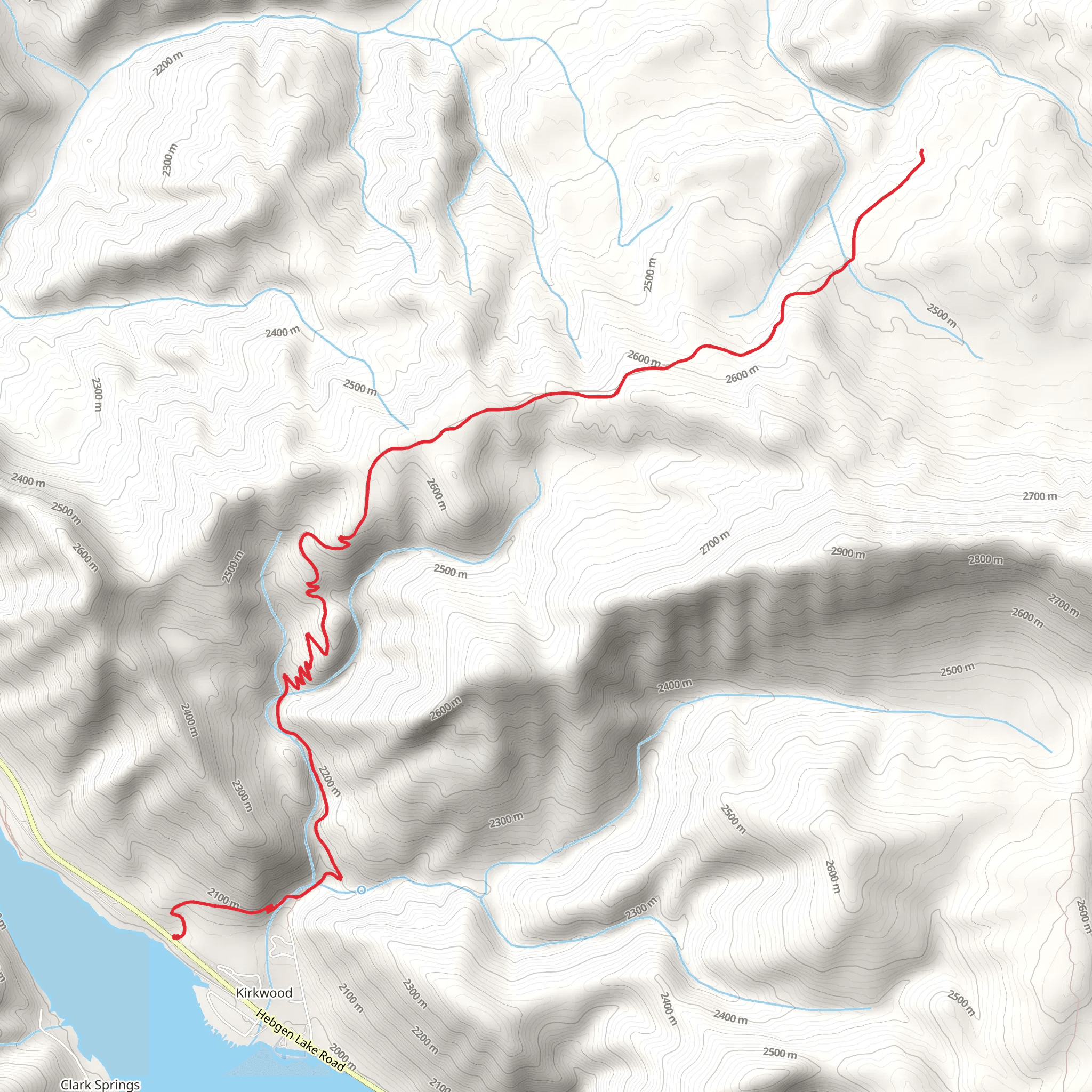 Kirkwood Trail mobile static map