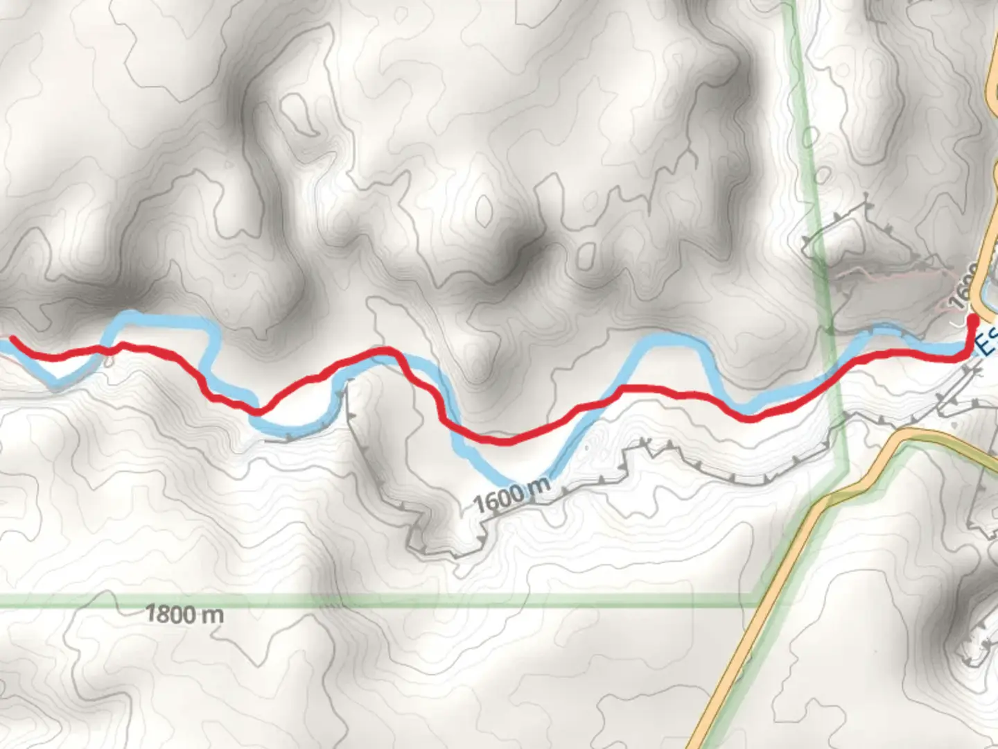 An image depicting the trail Escalante River via Escalante Natural Bridge Trail and its surrounding area.