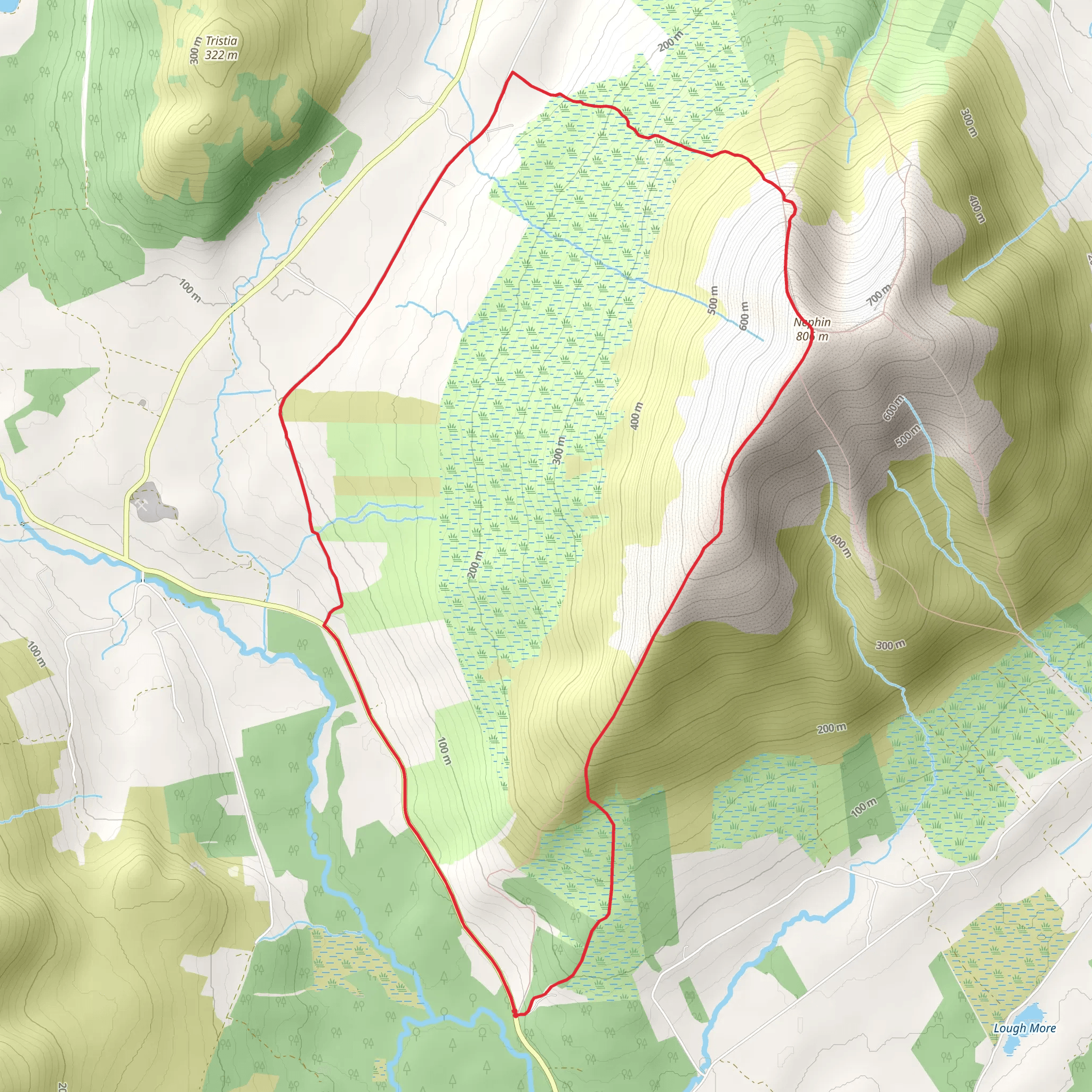 Nephin Loop from Boggey mobile static map