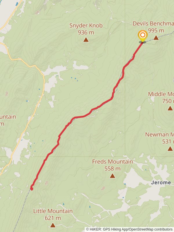North Mountain Trail from Lower Cove Run Road
