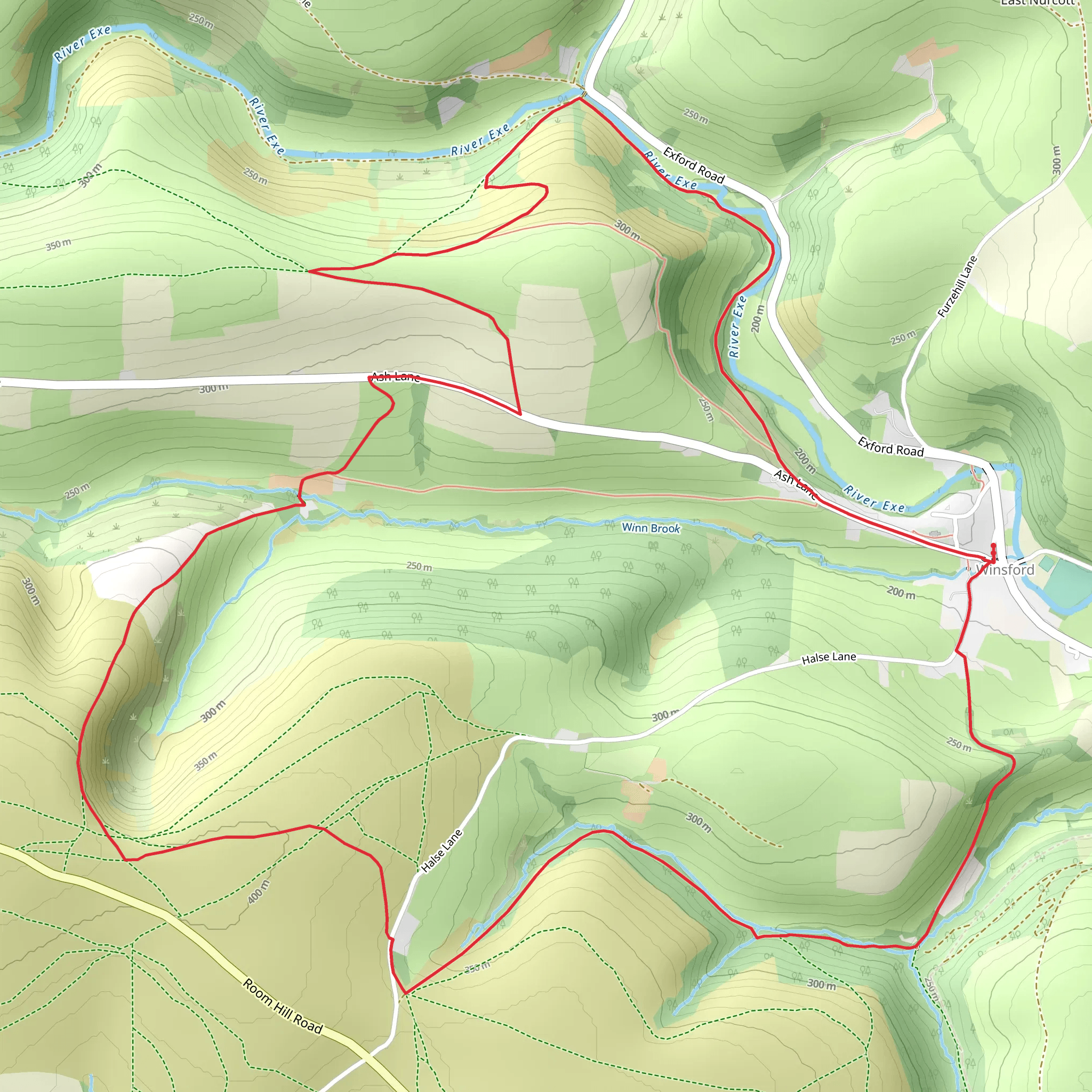 Winsford and The Punch Bowl Loop mobile static map