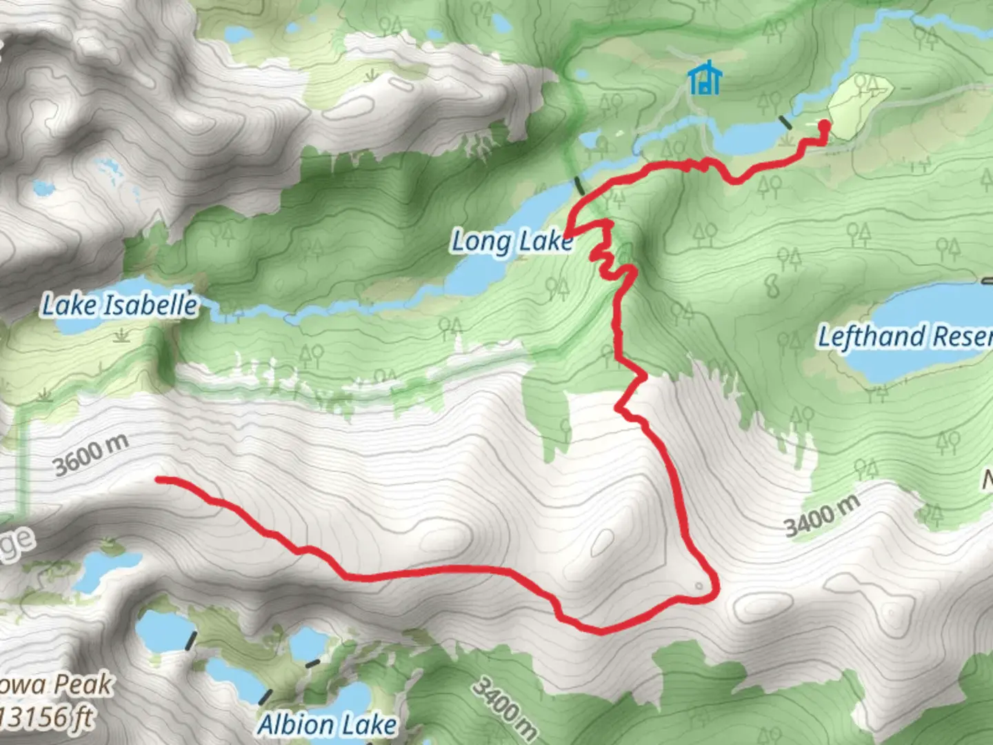 An image depicting the trail Brainard, Long Lake and Green Lakes and its surrounding area.