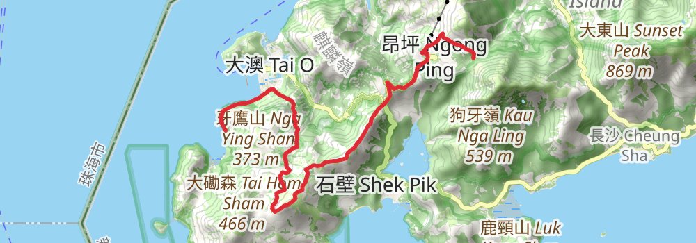 Lantau Trail stage 2 Map