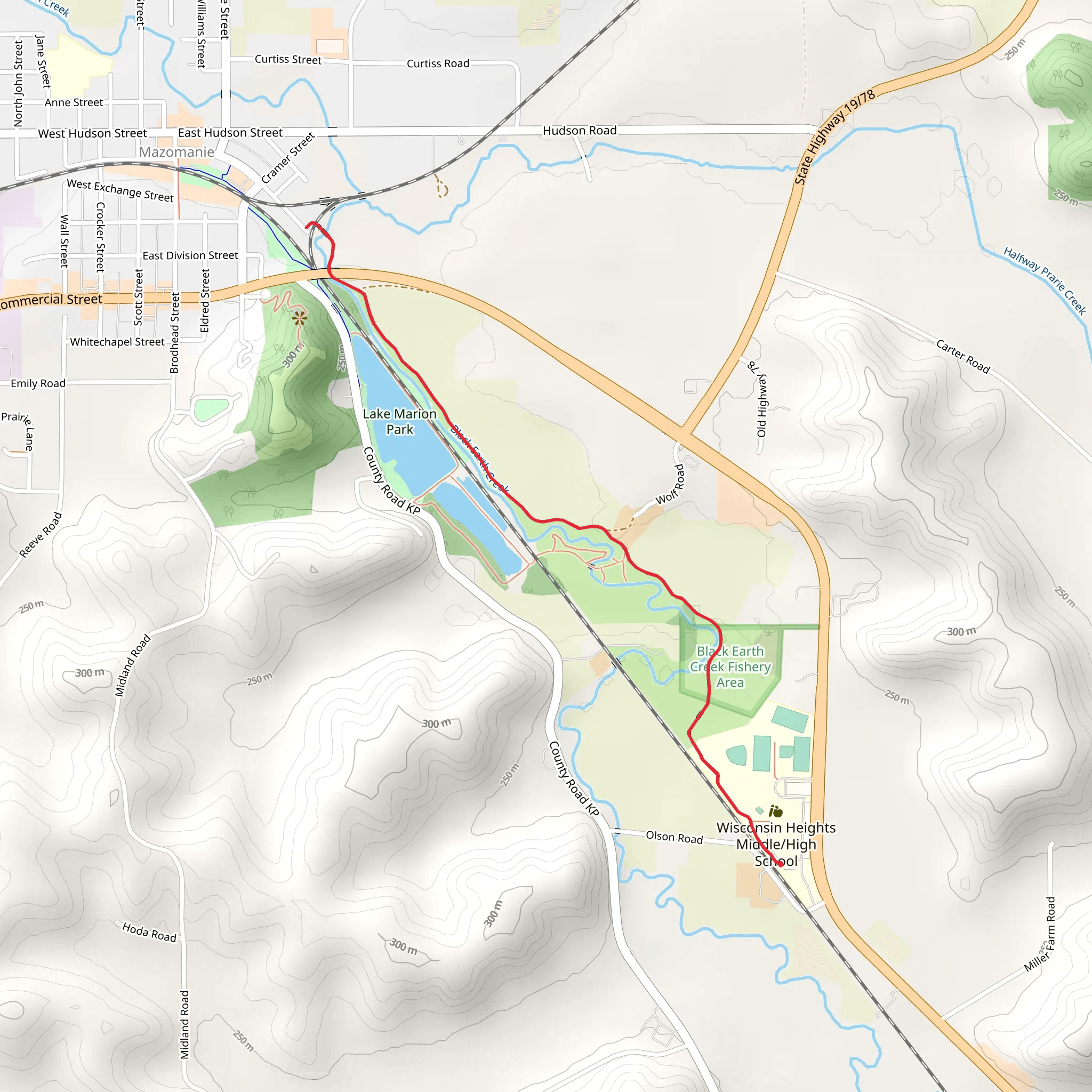 Wolf Run Trail mobile static map