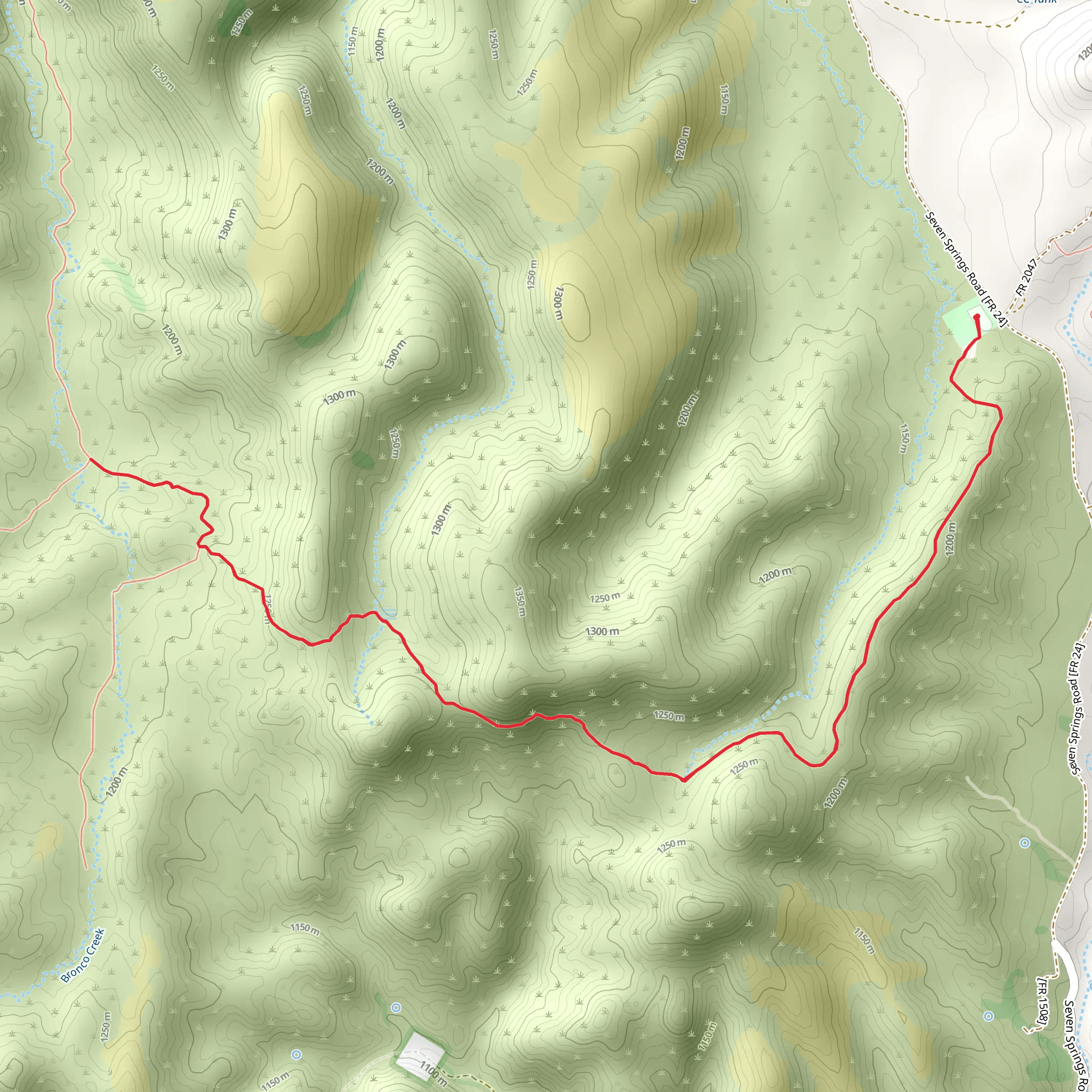 Bronco Trail mobile static map
