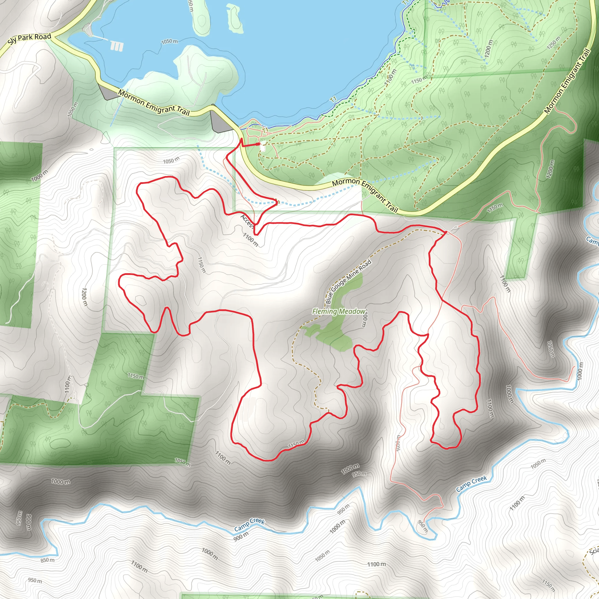 Trail 8 Long Loop mobile static map